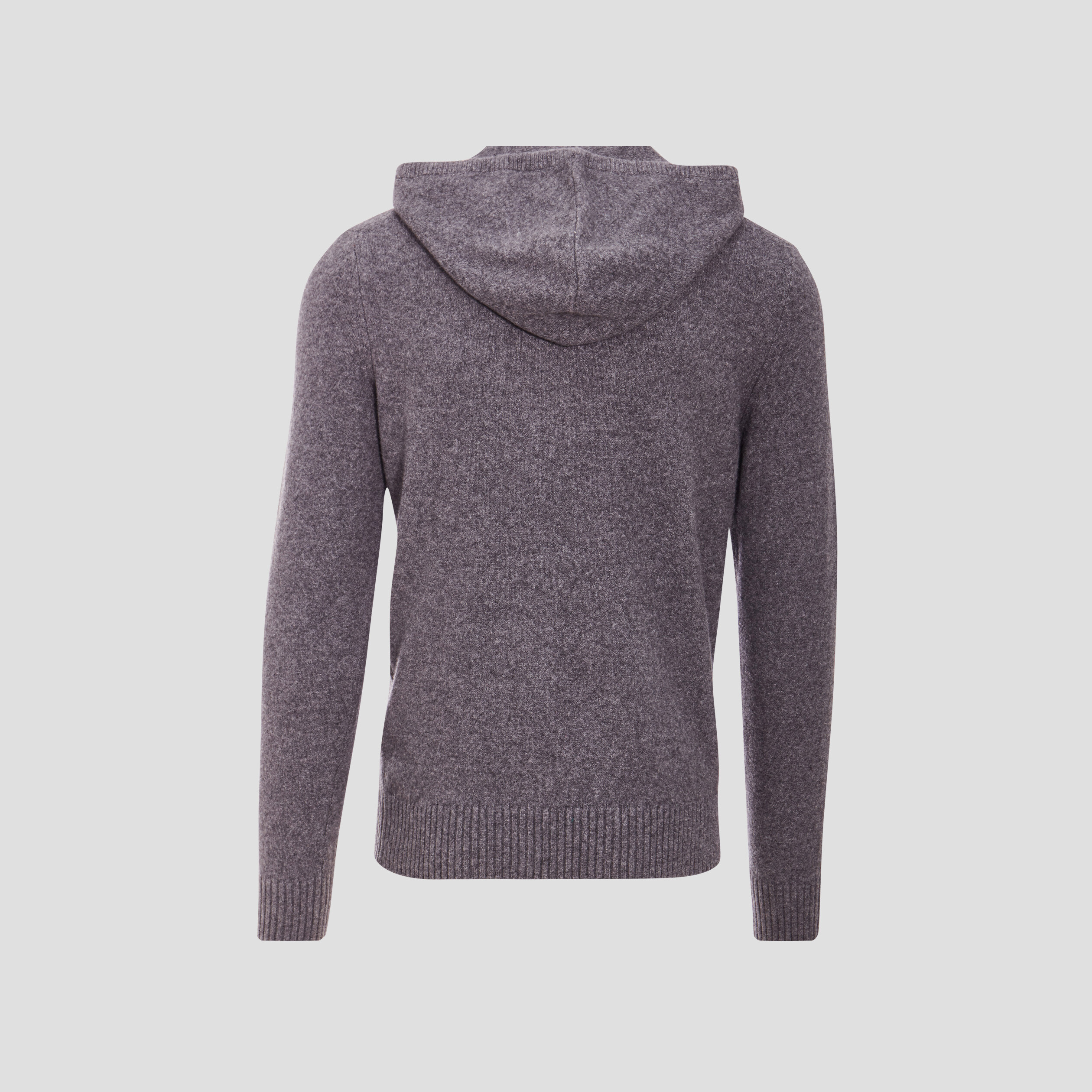 Pull manches longues à capuche gris foncé homme
