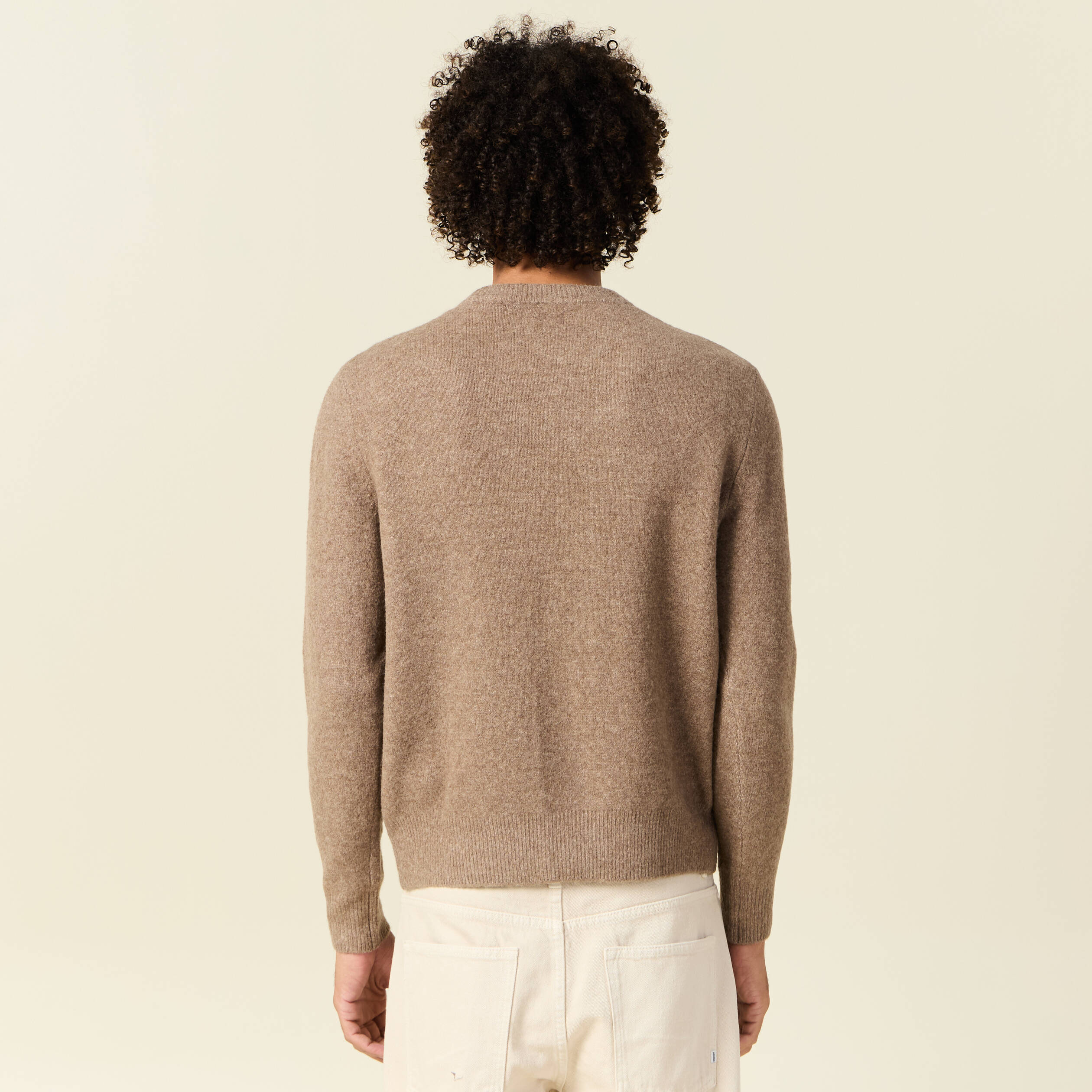 pull manches longues col rond taupe homme Pull manches longues col rond taupe homme