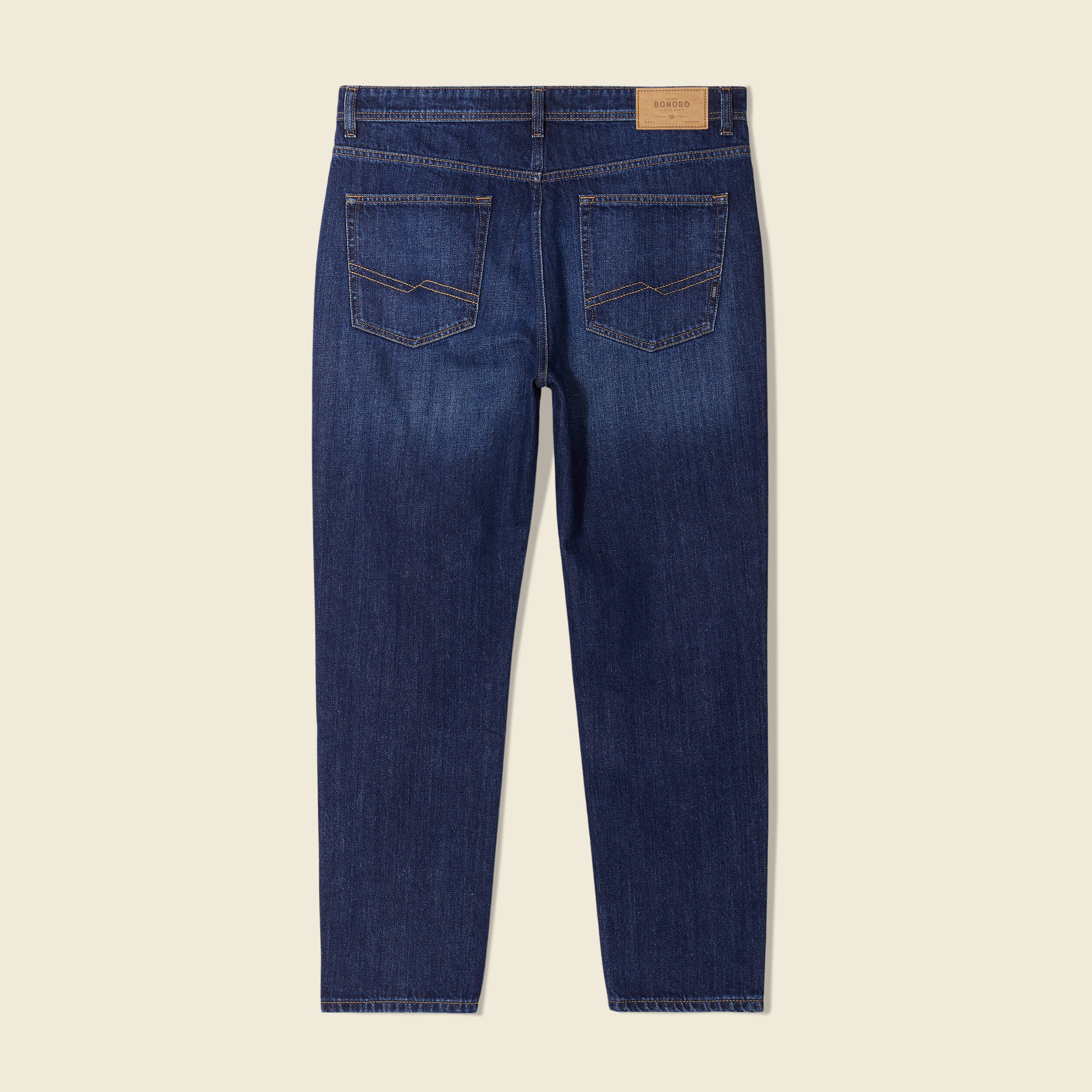 Jeans straight tapered denim brut clean homme