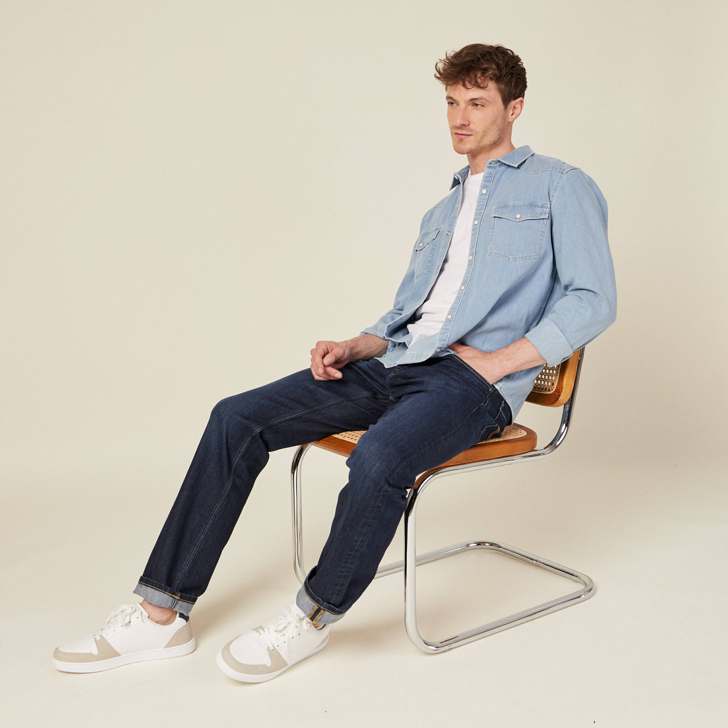 jeans regular 5 poches denim brut homme Jeans regular 5 poches denim brut homme