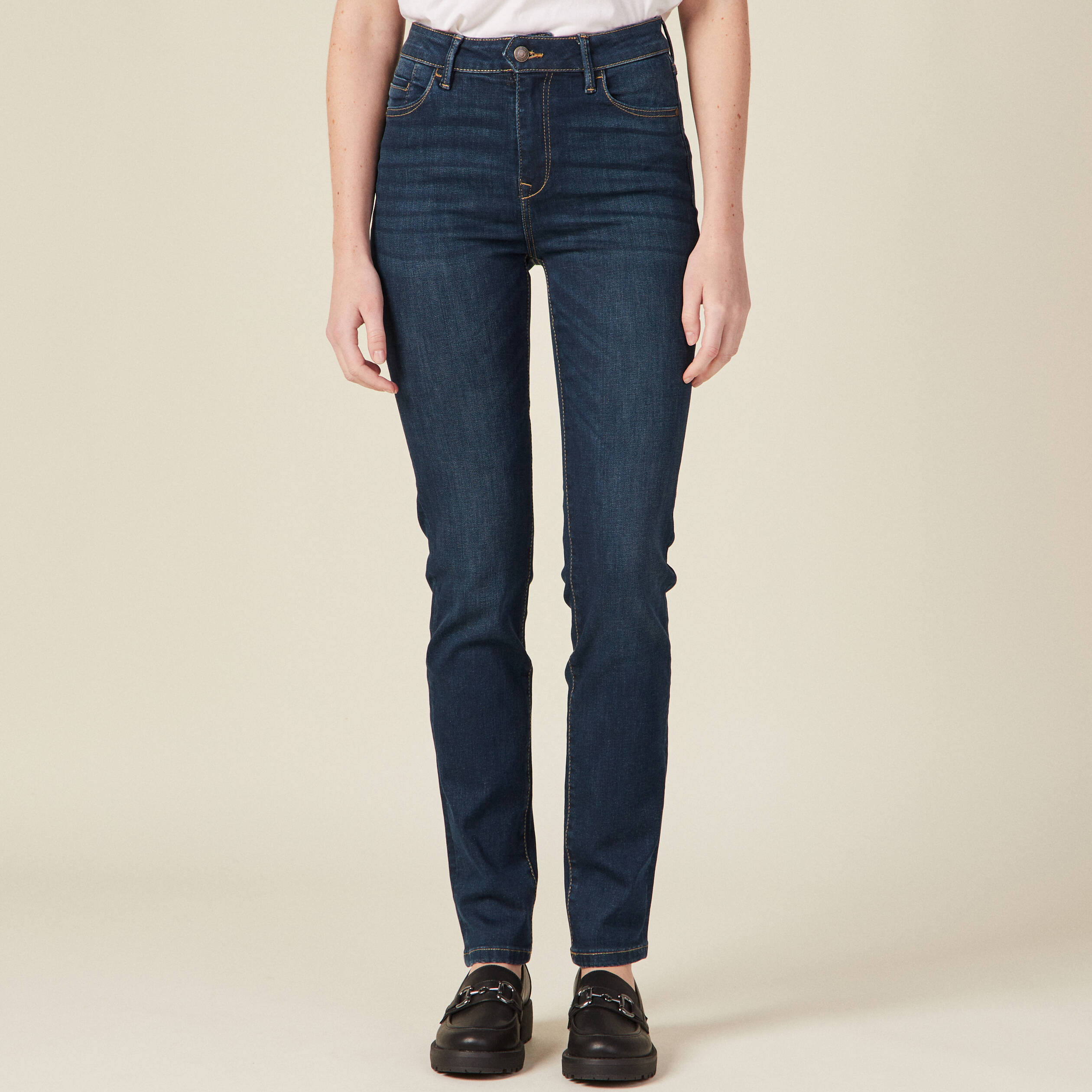 Jean slim taille haute top
