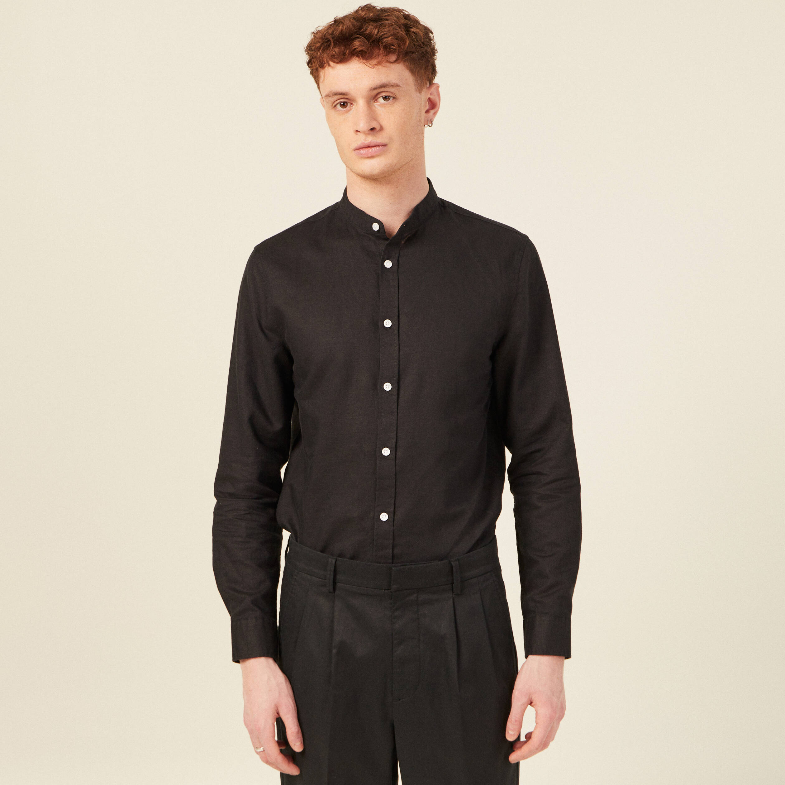 chemise manches longues noir homme Chemise manches longues noir homme