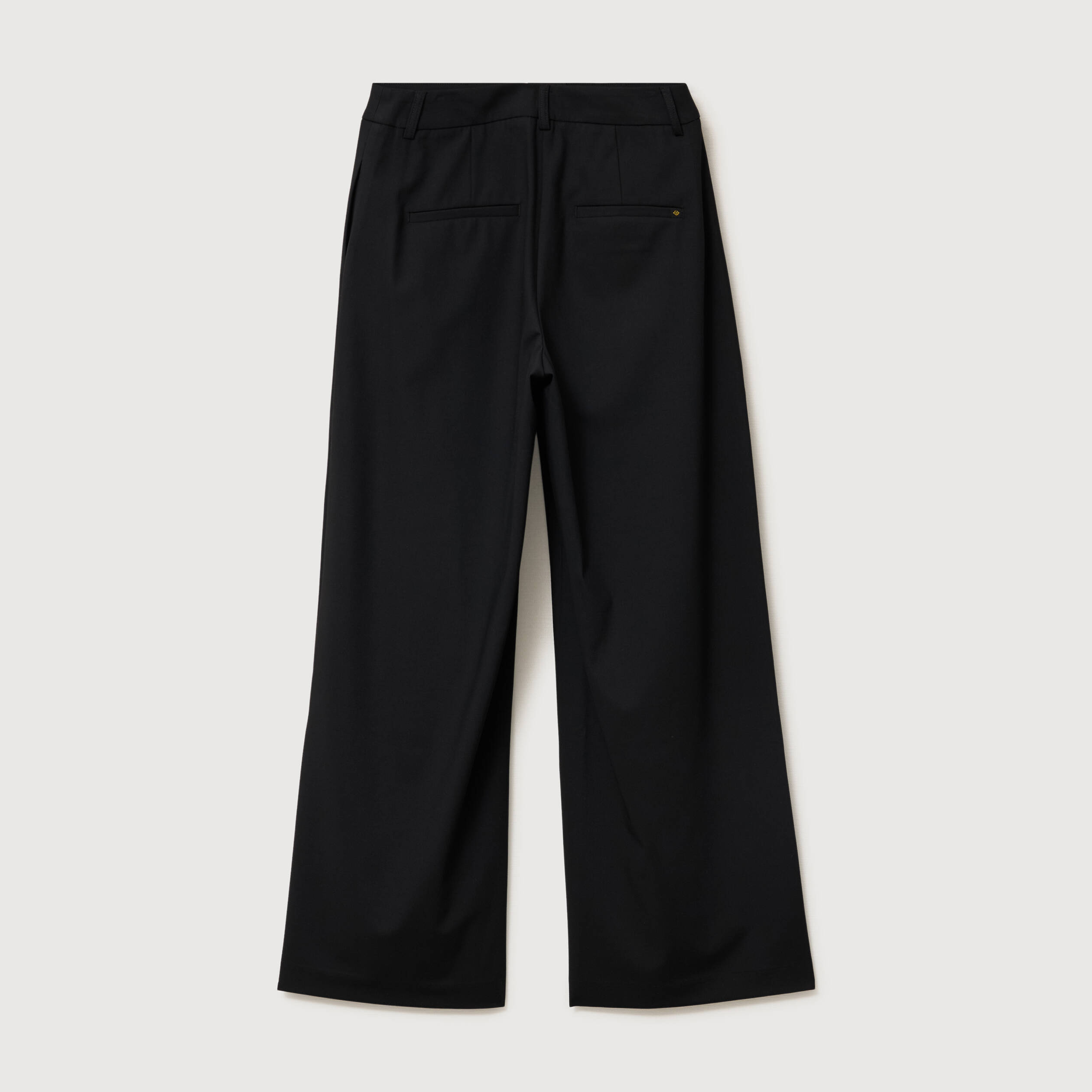Pantalon large taille standard noir femme
