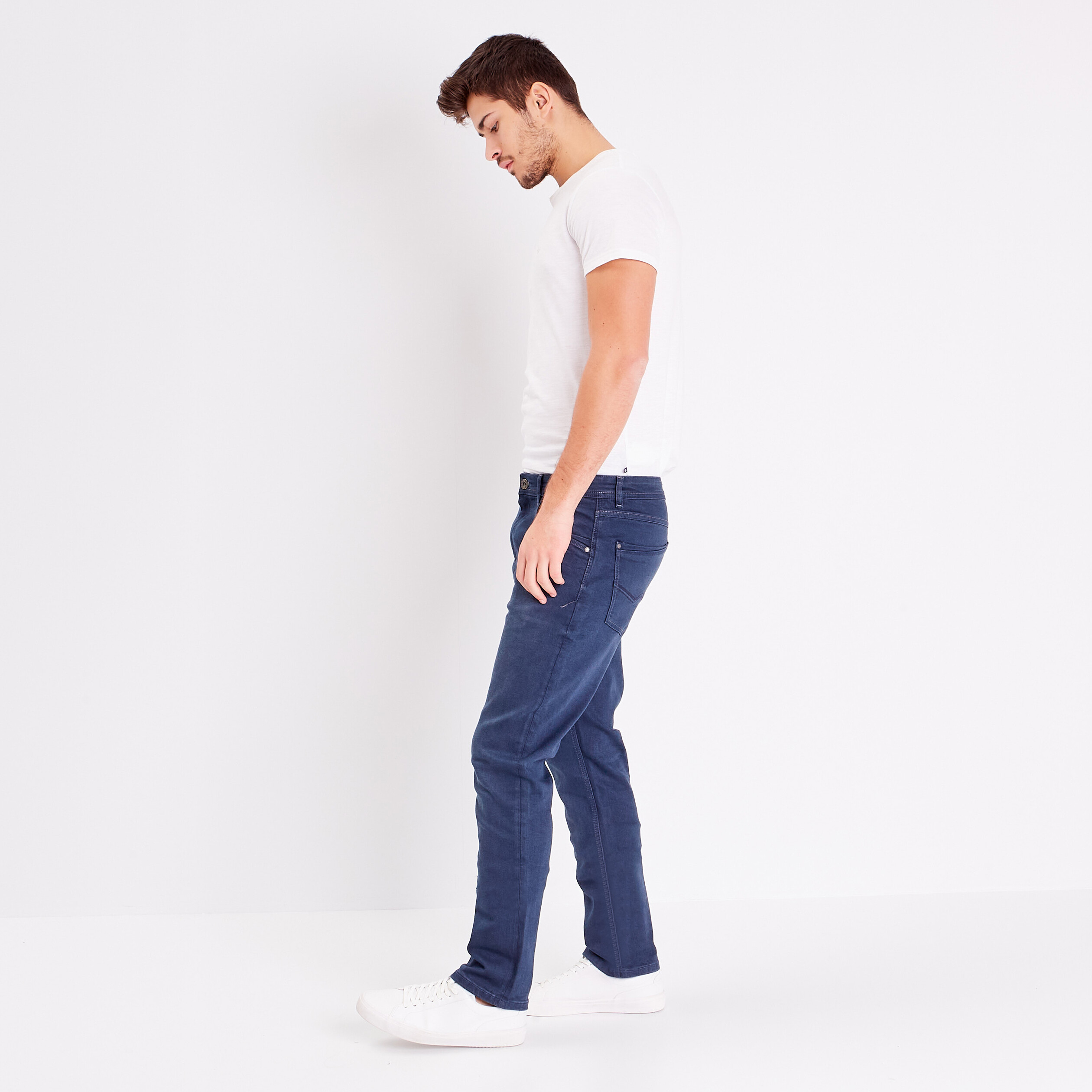 Jeans straight taille standard denim stone homme