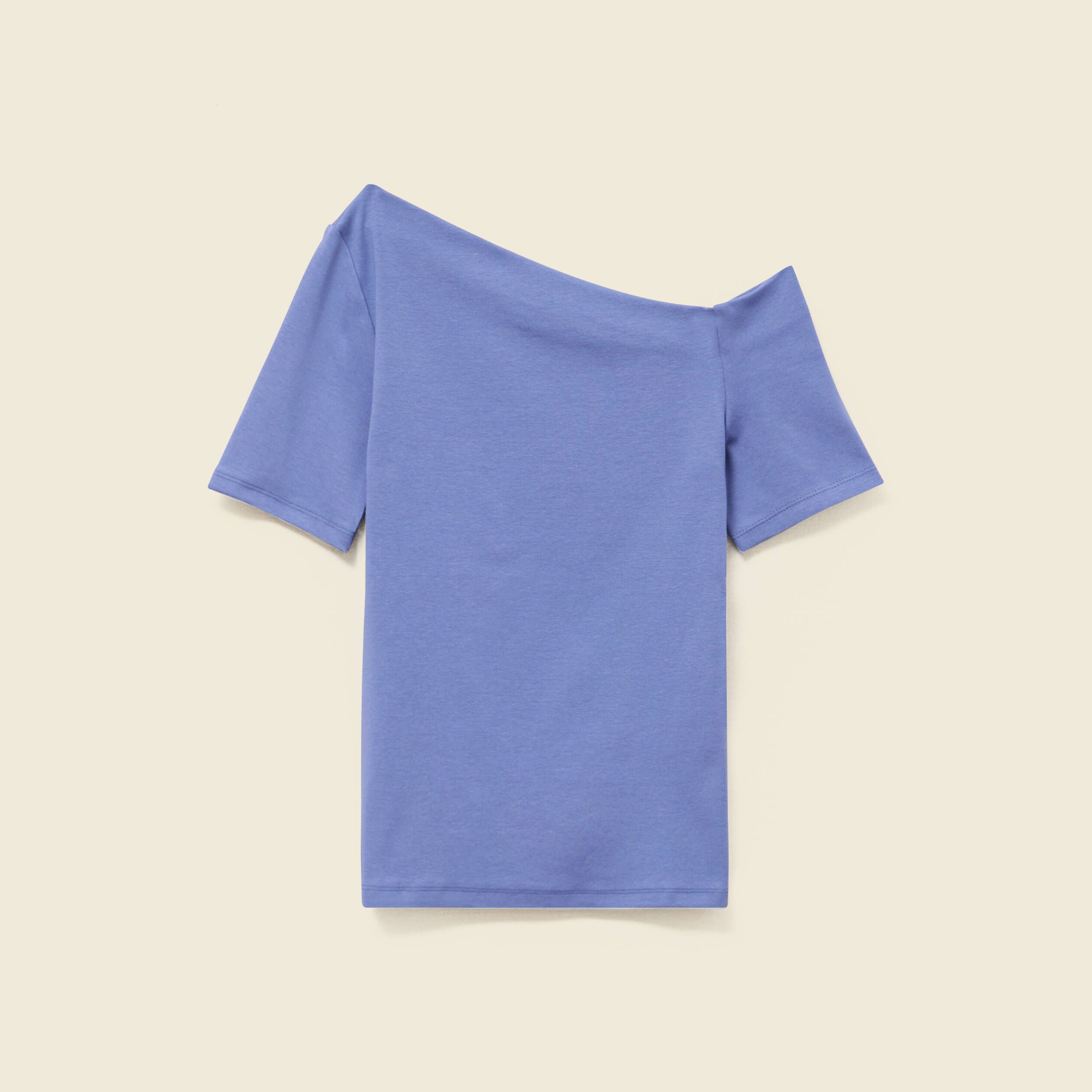 t shirt asymetrique manches courtes violet femme T-shirt asymétrique manches courtes violet femme
