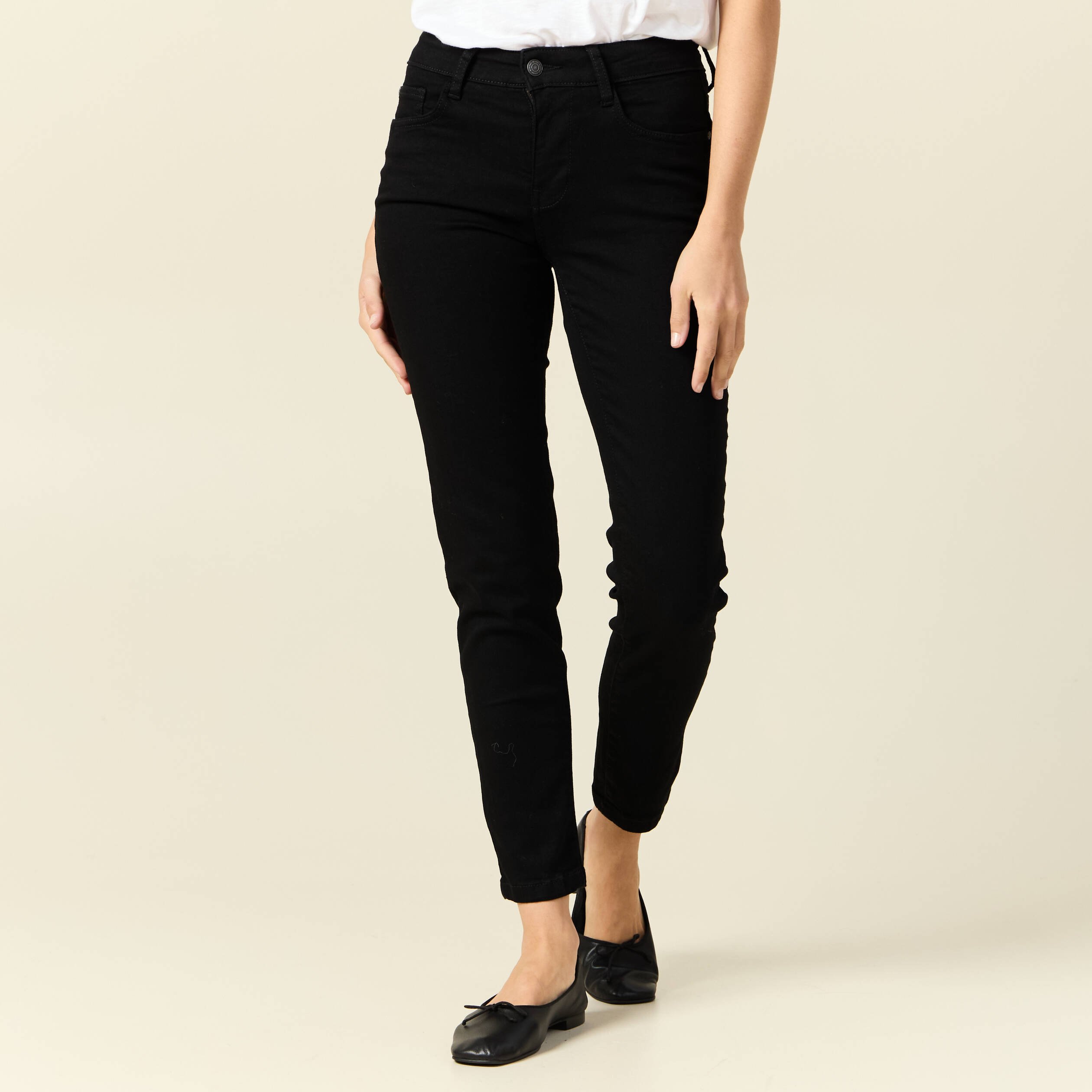 jeans slim 78eme denim noir femme Jeans slim 7/8ème denim noir femme