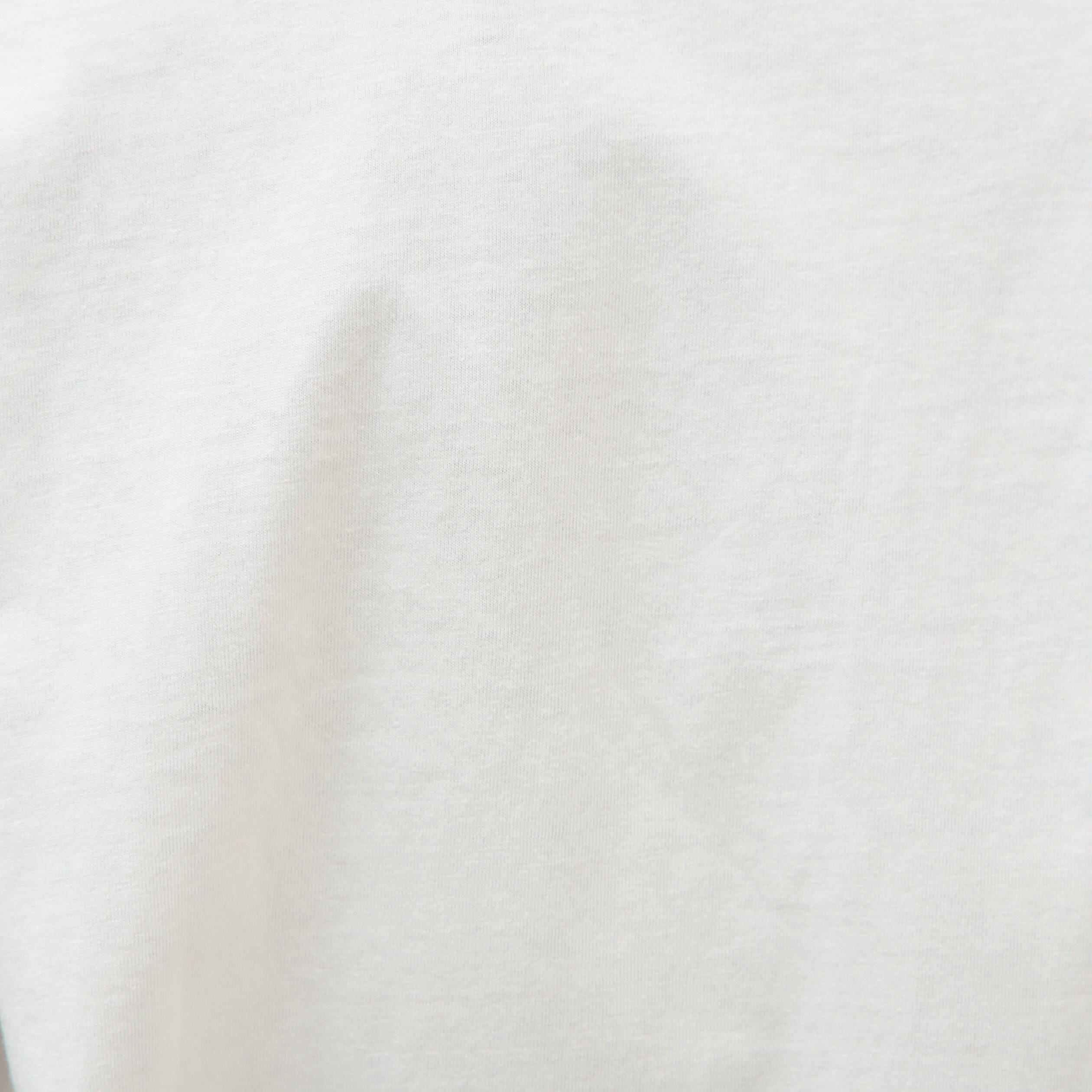 T-shirt col rond manches coudes en coton ecru homme