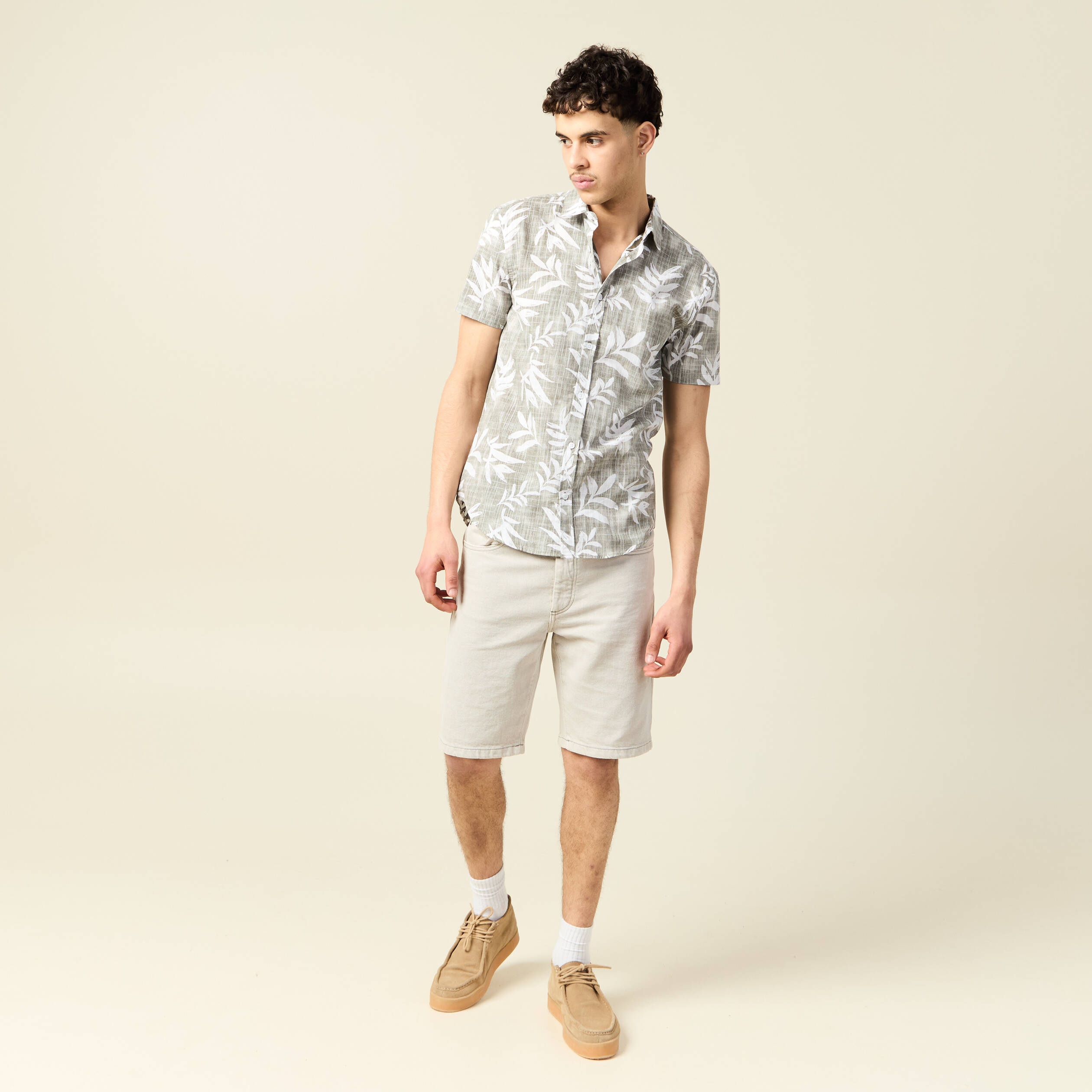 chemise manches courtes vert kaki homme Chemise manches courtes vert kaki homme