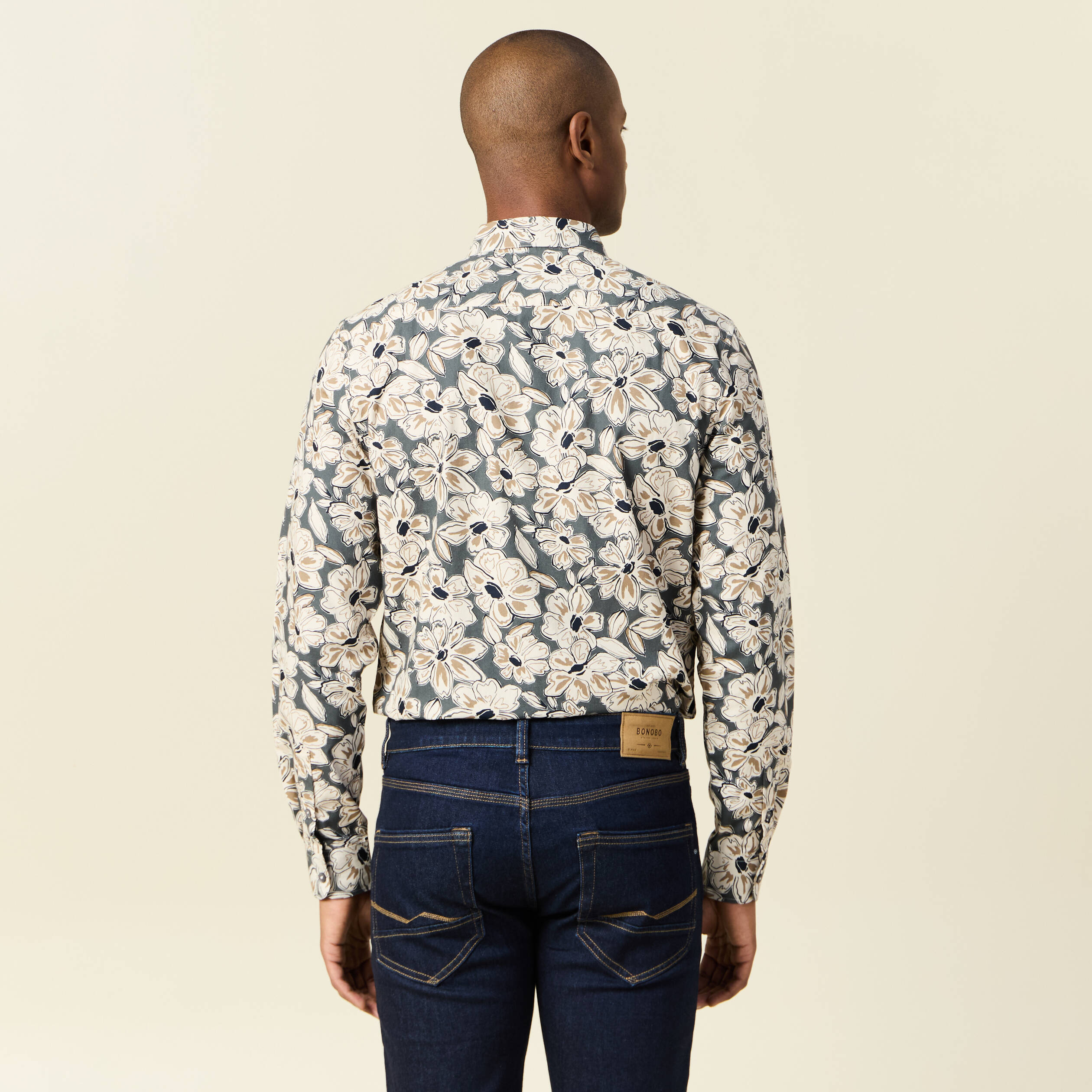 Chemise à rayures Oxford in Bleu
