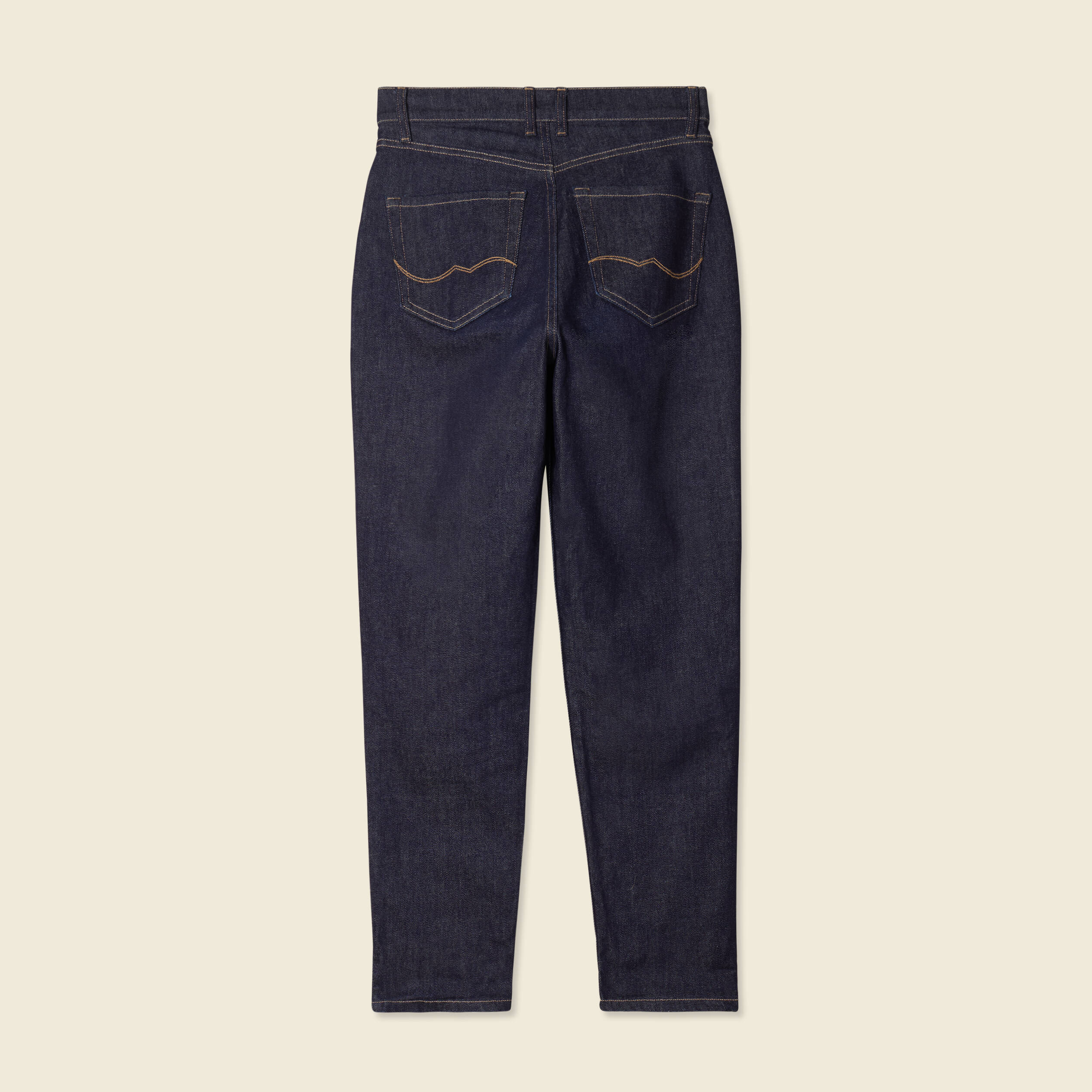 jeans mom fabrique en france denim brut femme Jeans mom fabriqué en France denim brut femme