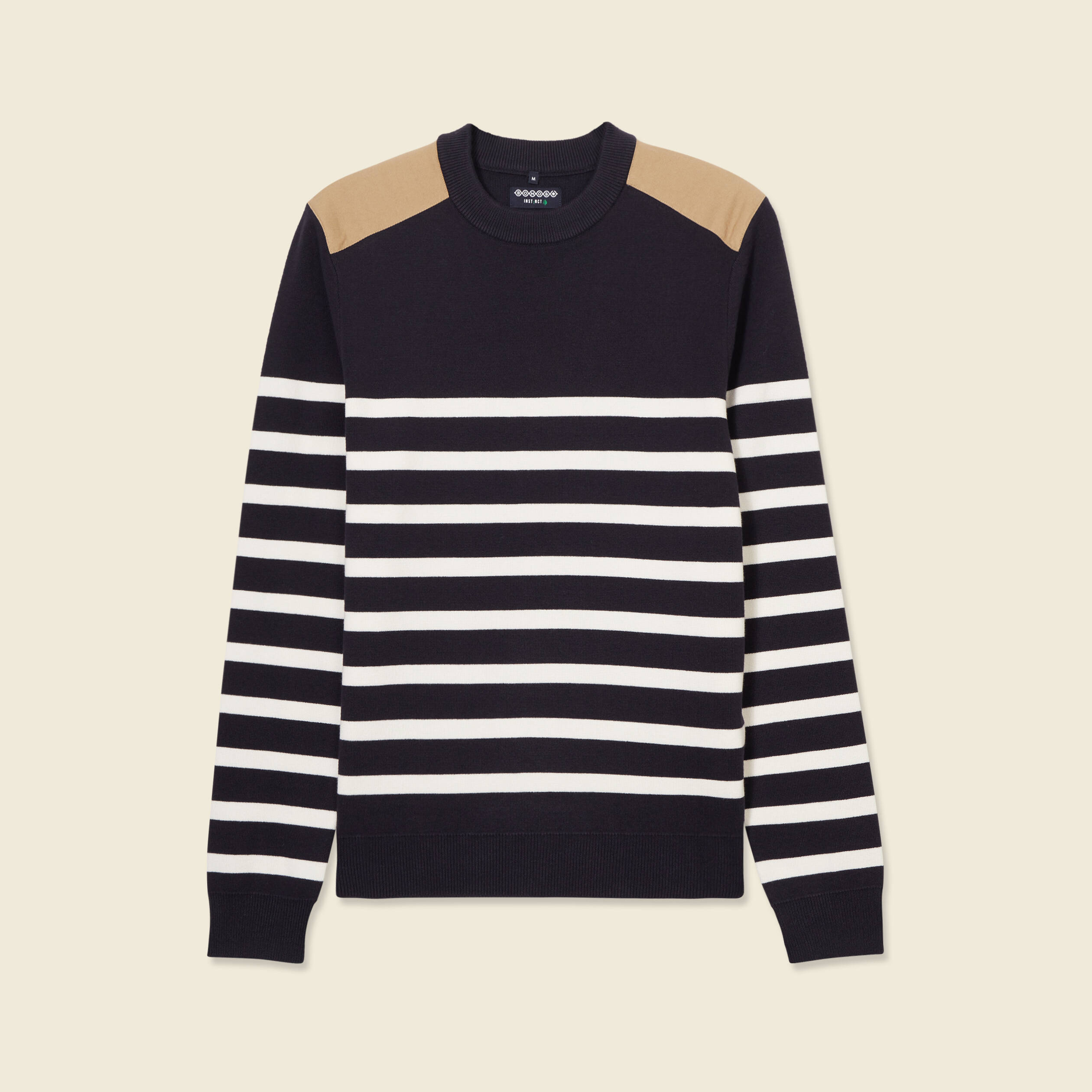 Pull manches longues bleu fonc&eacute; homme