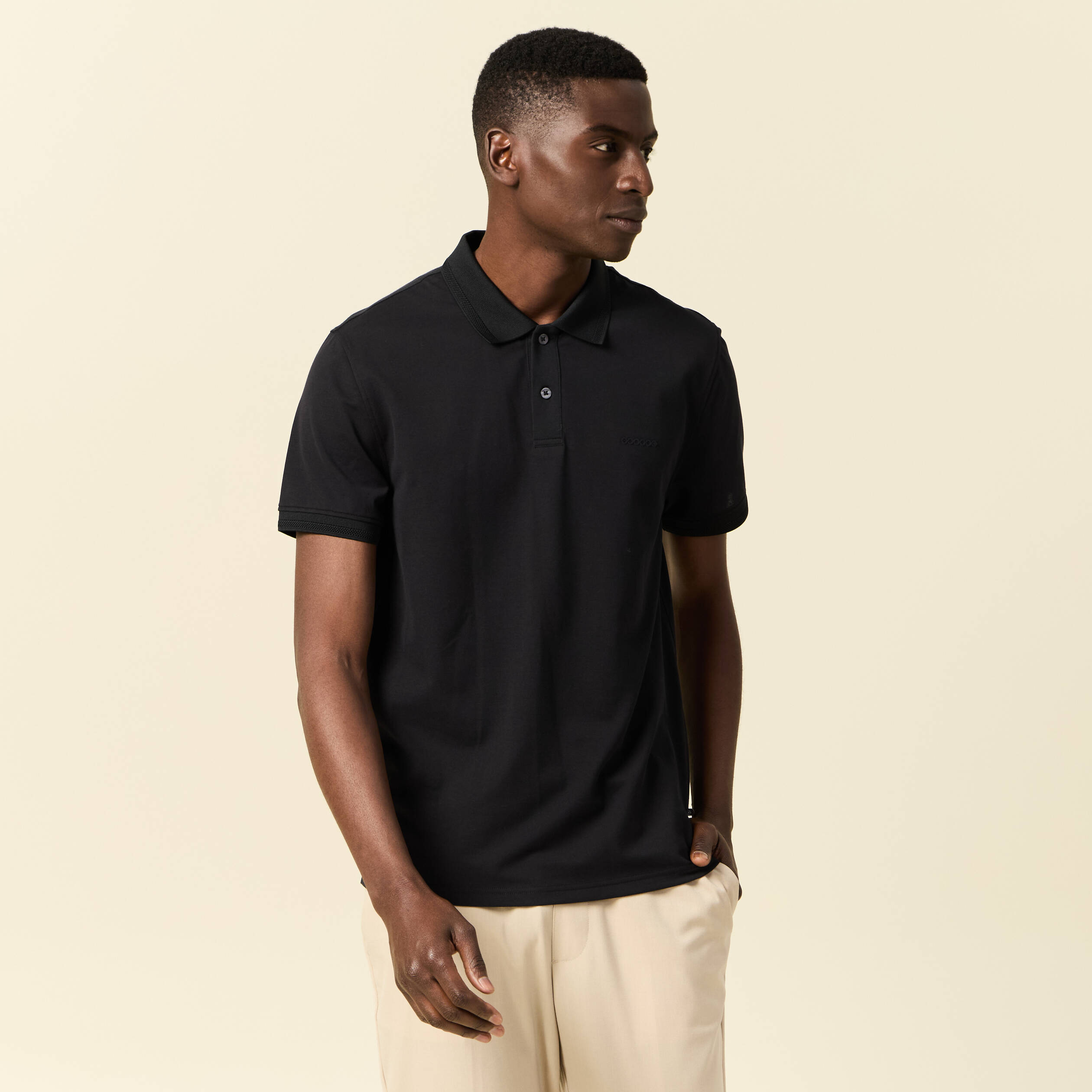 Polo manches courtes noir homme