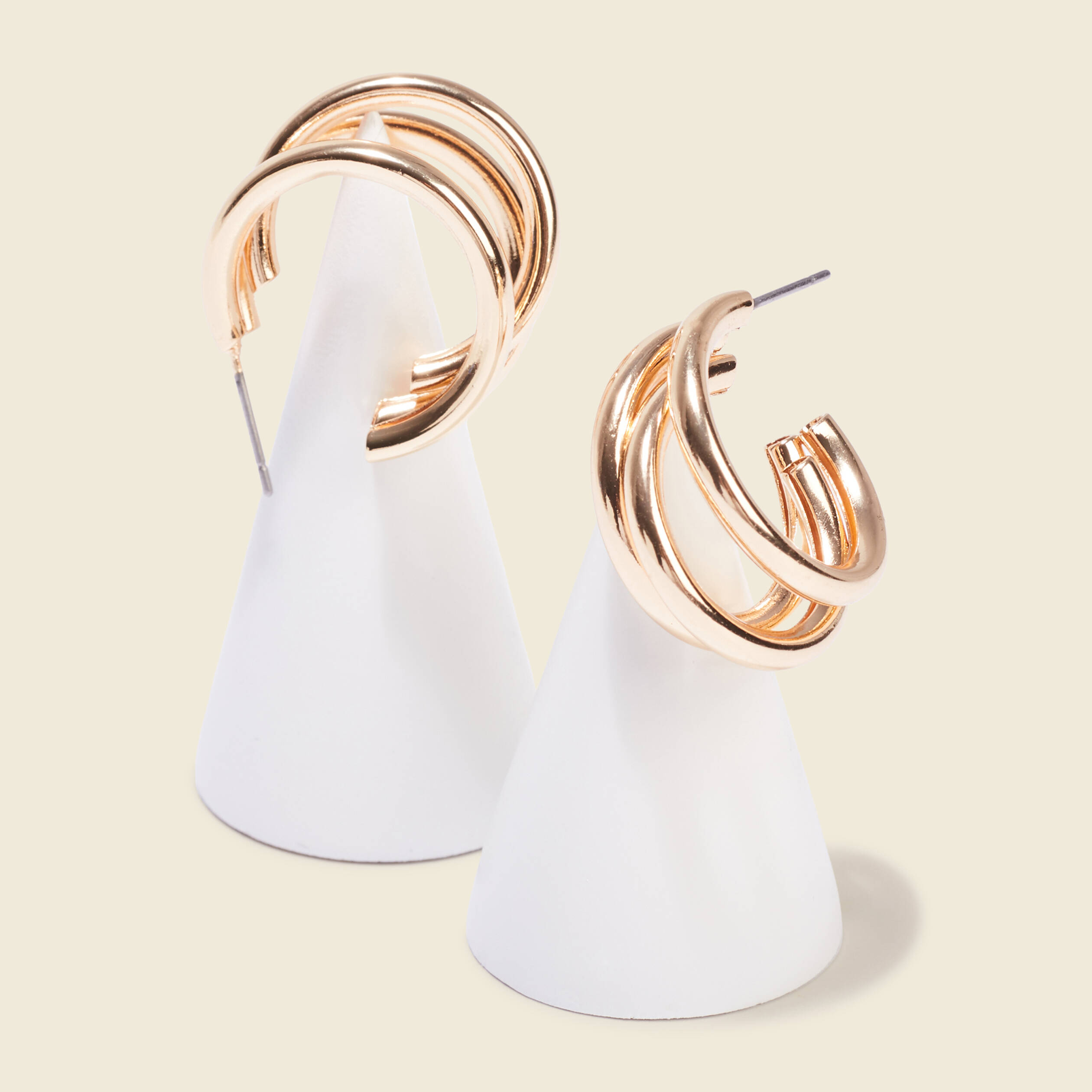 Boucles d'oreilles créoles couleur or femme