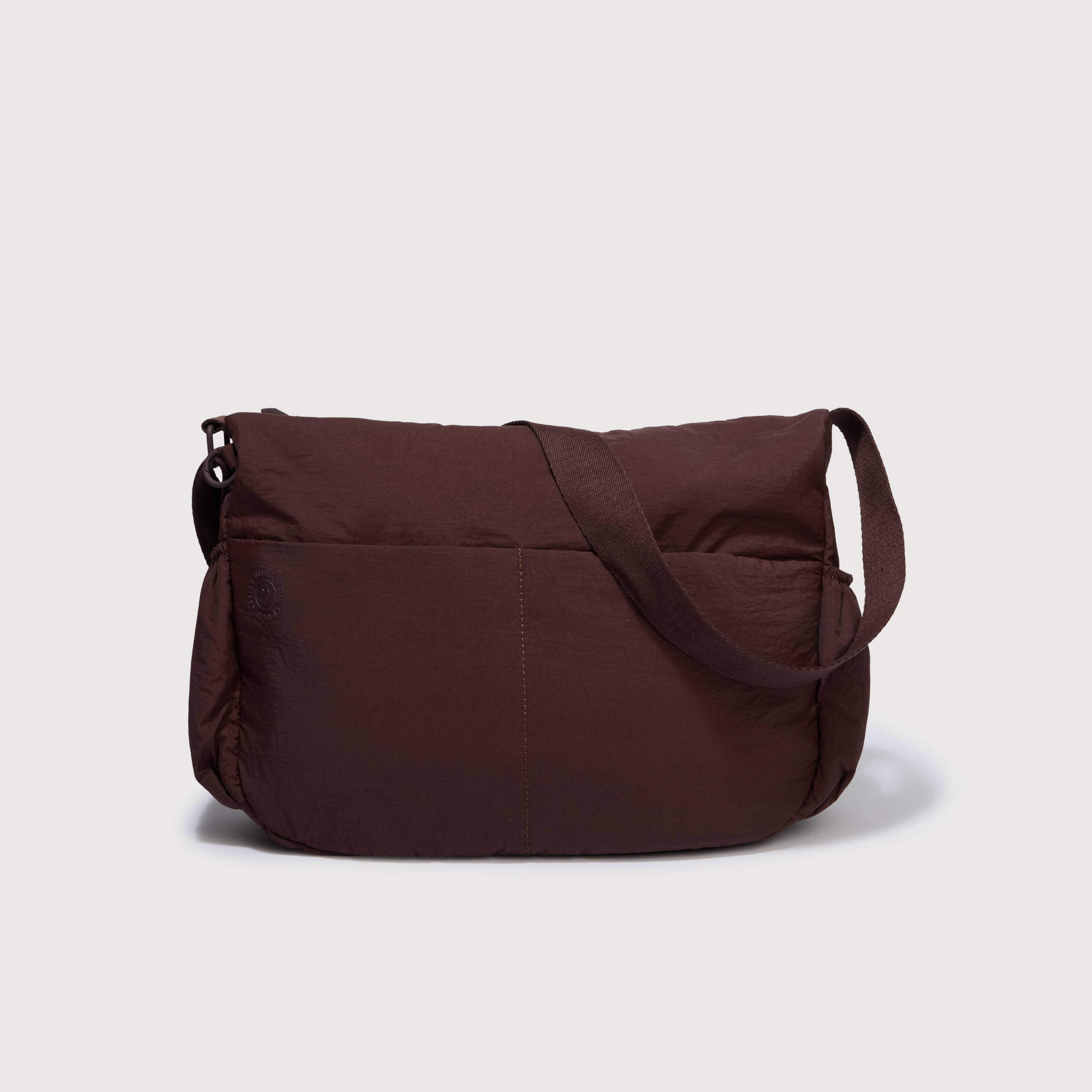Besace bandouli&egrave;re pliss&eacute;e bordeaux femme