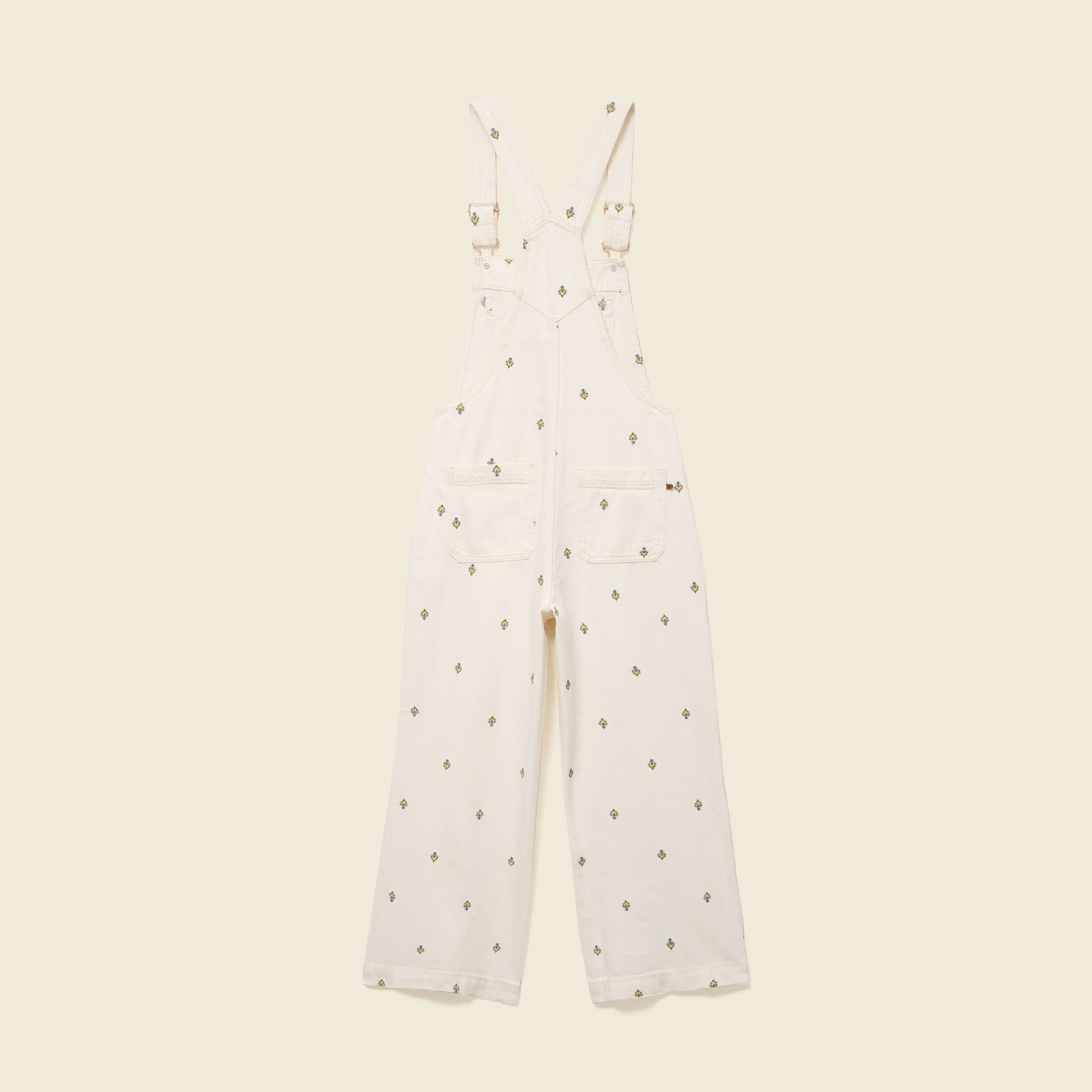 Salopette en jeans &agrave; fines bretelles denim blanc femme