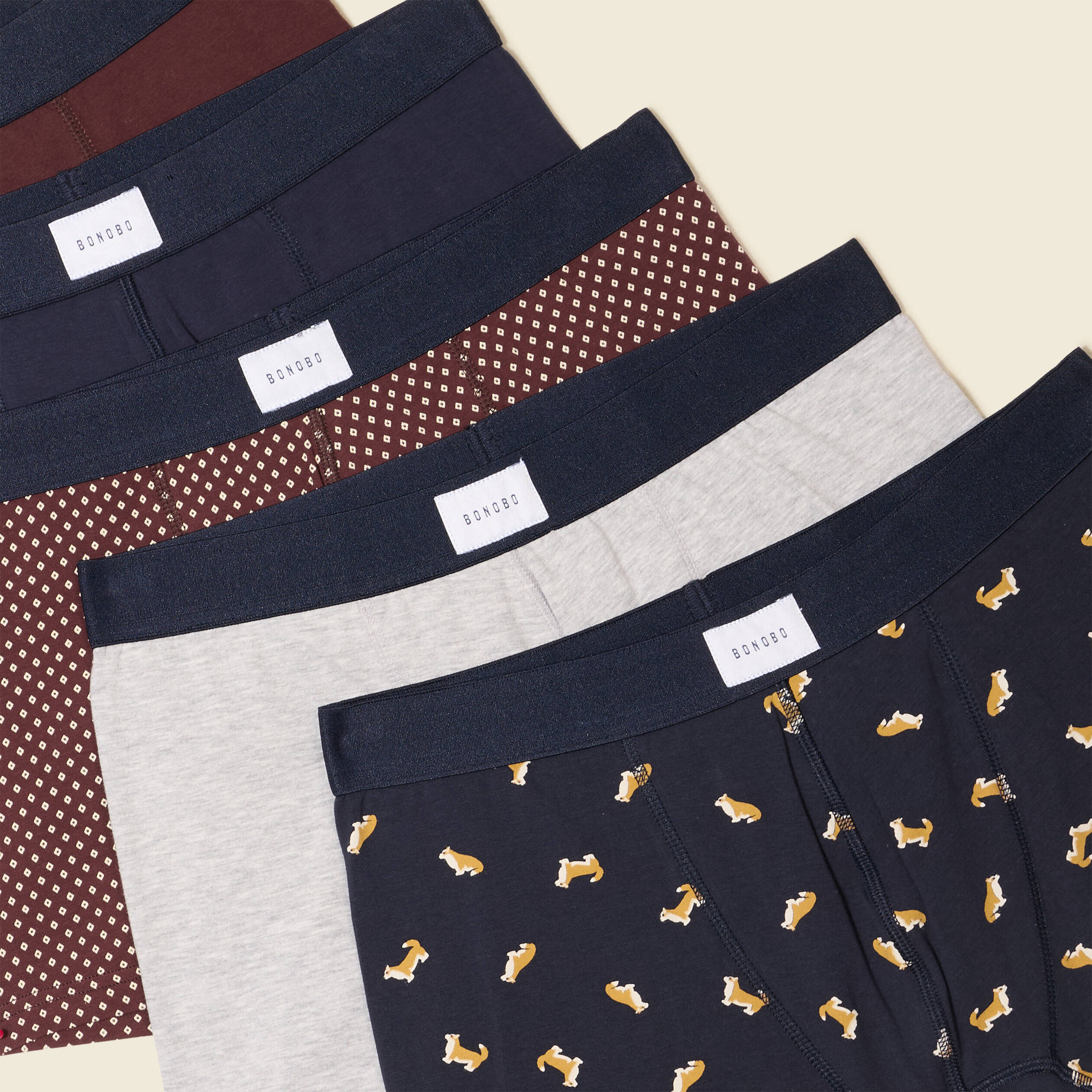 lot 5 boxers bleu marine homme Lot 5 boxers bleu marine homme