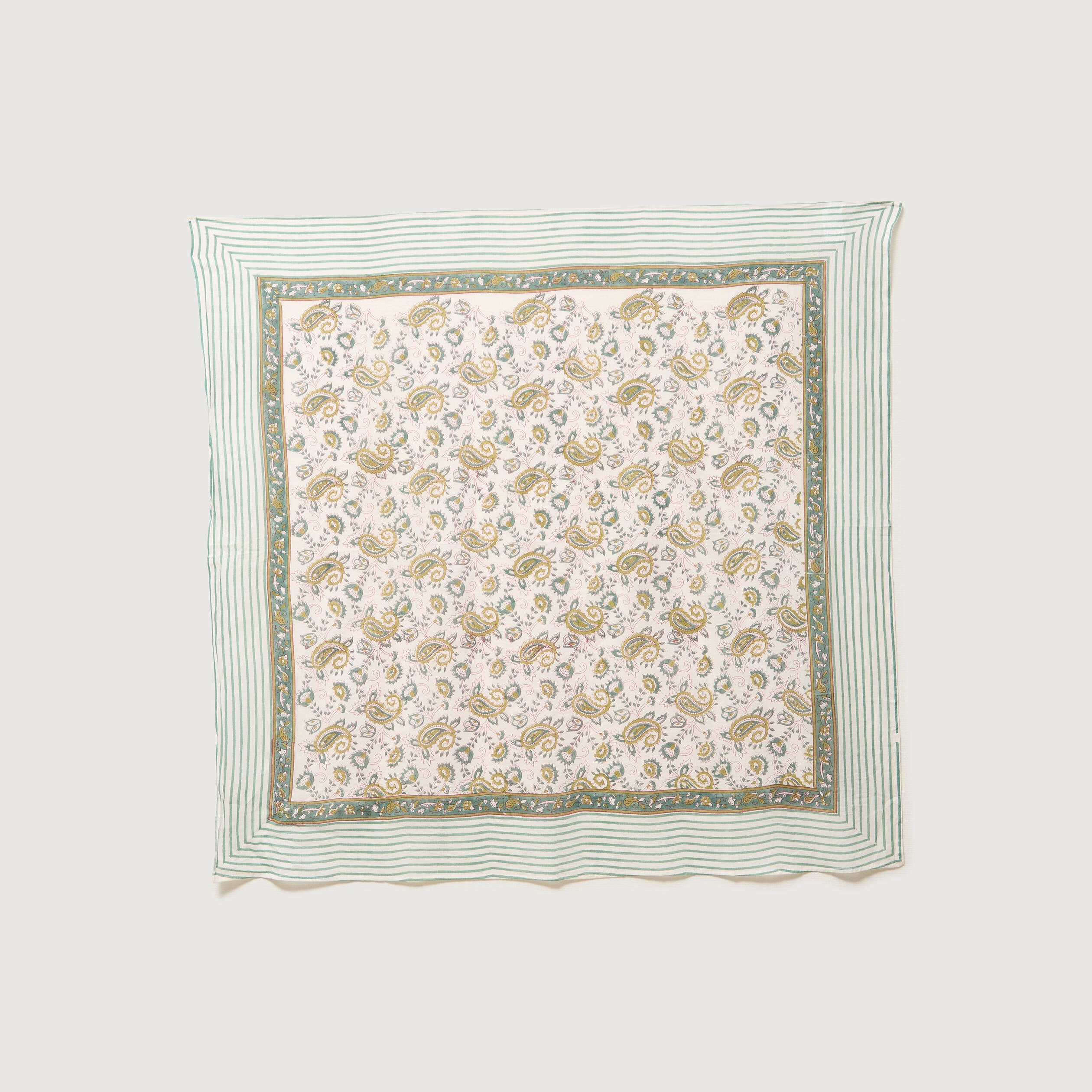 Foulard en coton vert pastel femme