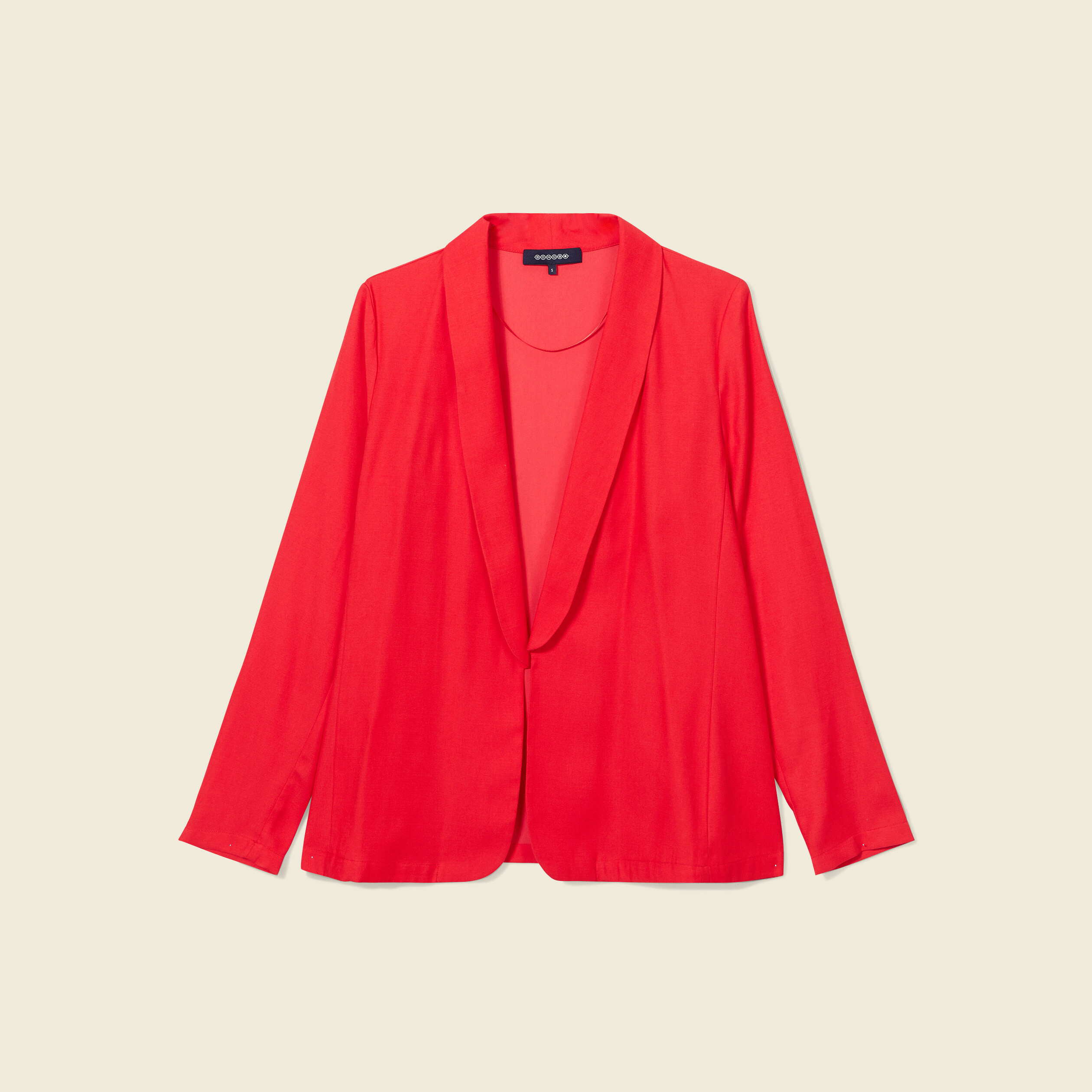 Veste blazer droite rouge femme Bonobo