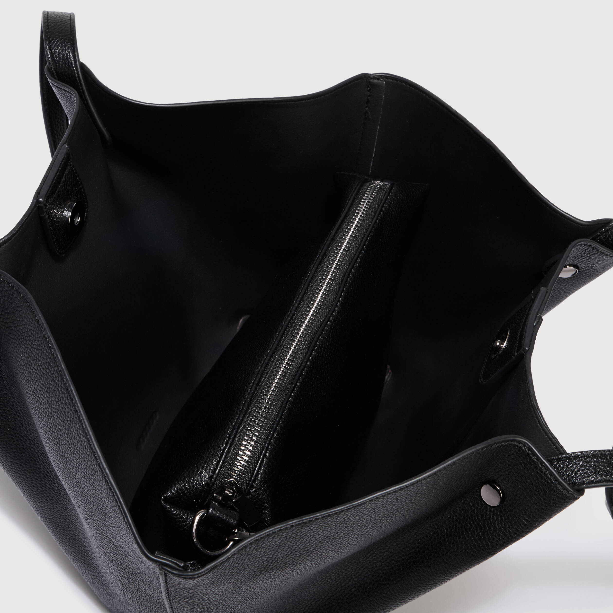 Cabas sac bandouli&egrave;re noir femme