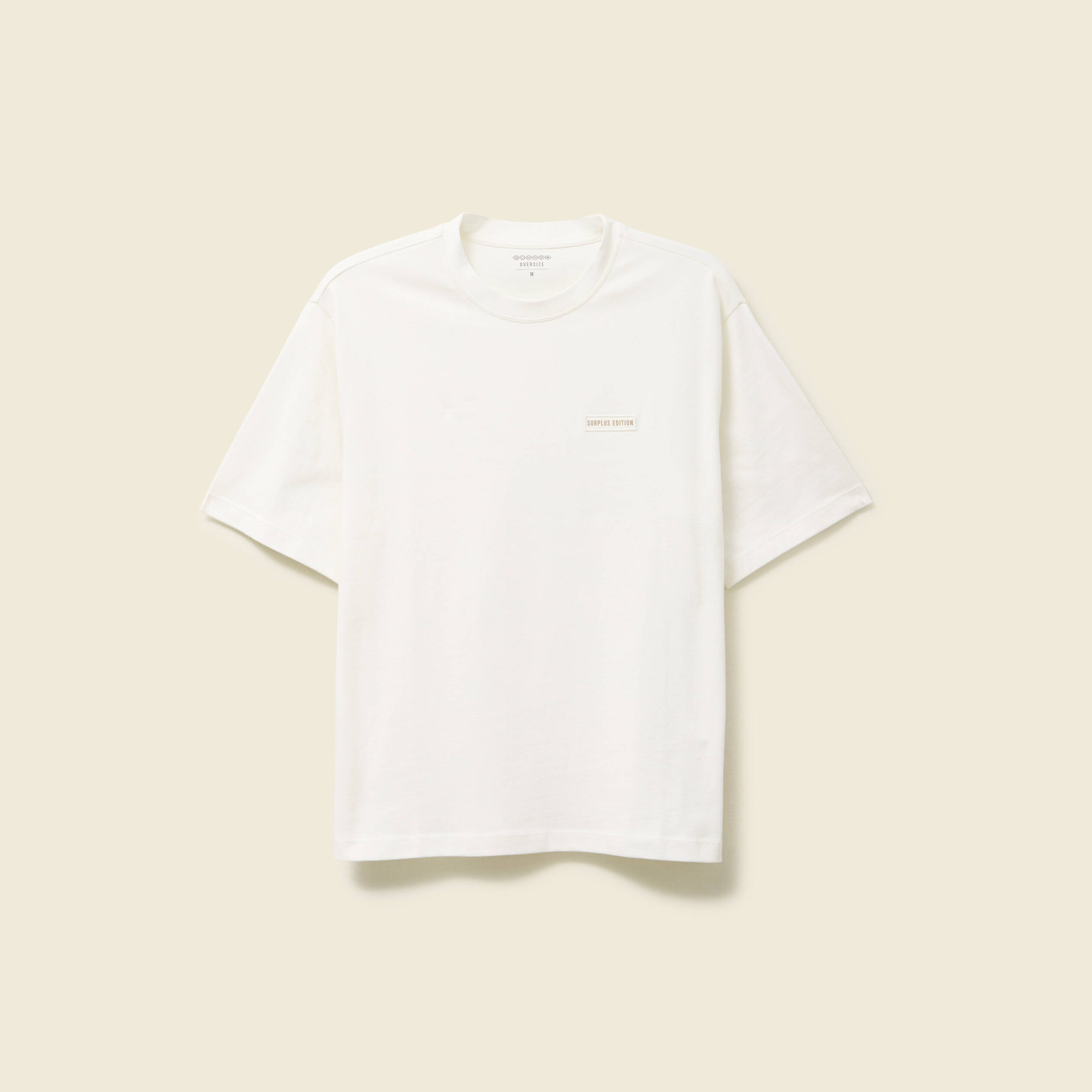 T-shirt oversize en coton ecru homme