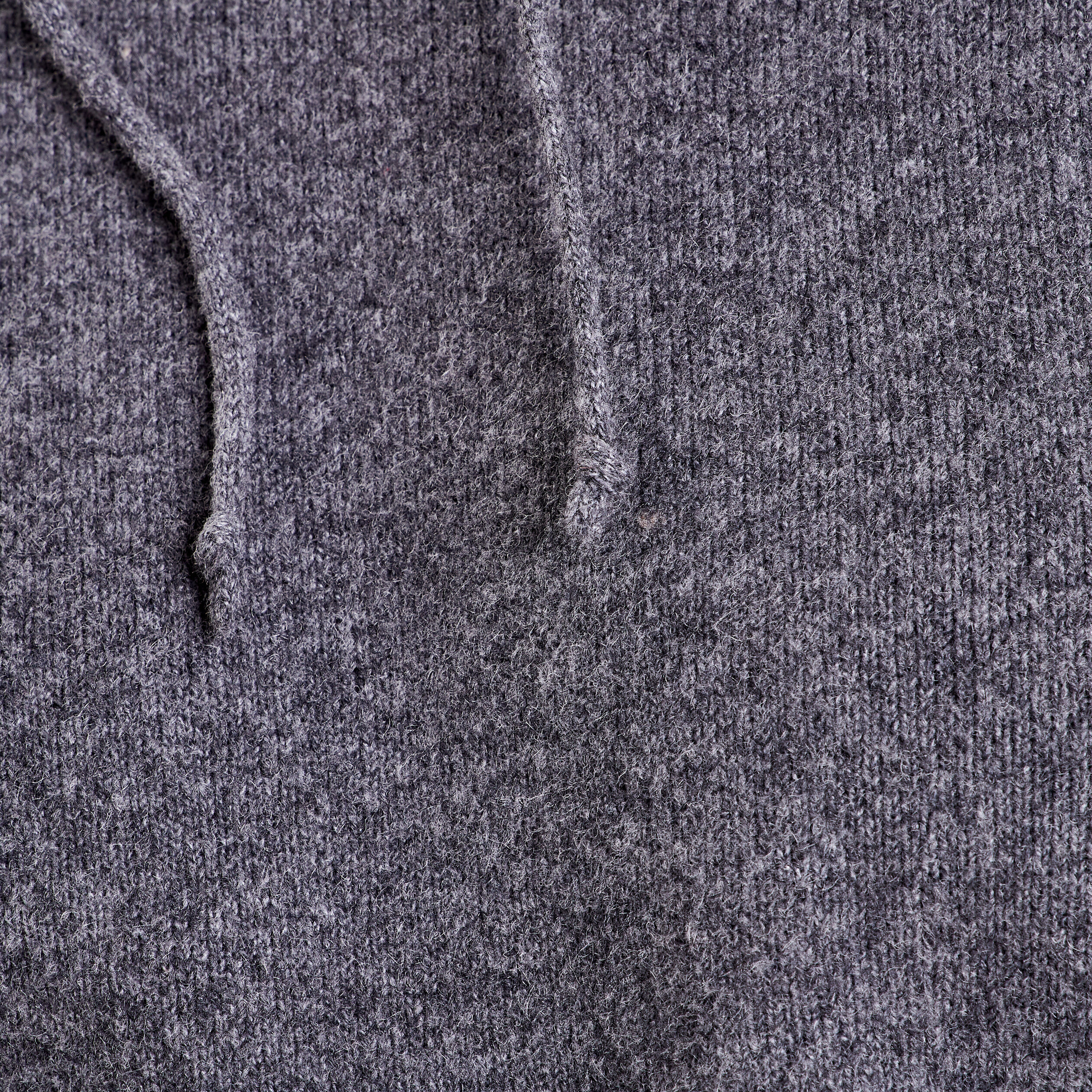 Pull manches longues à capuche gris foncé homme