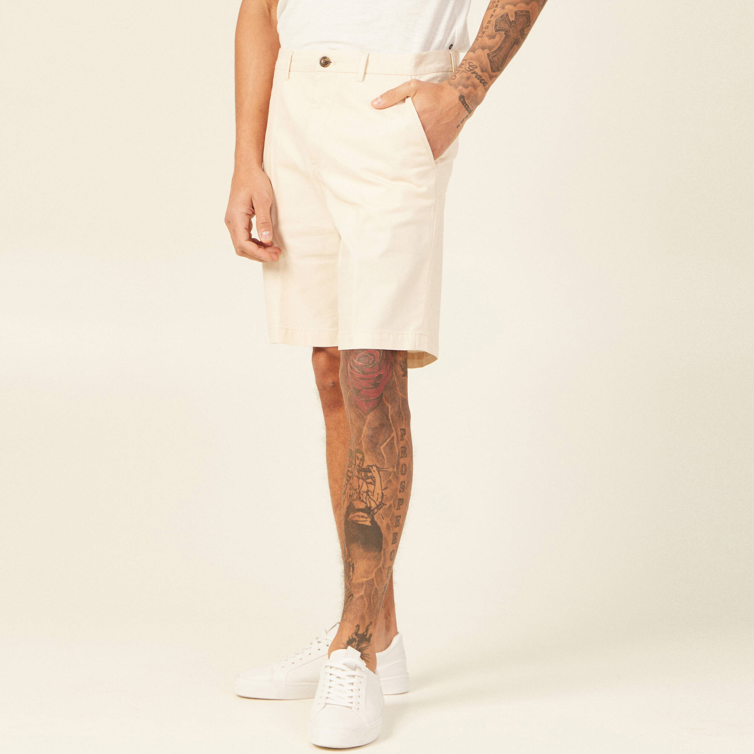 Short ecru homme