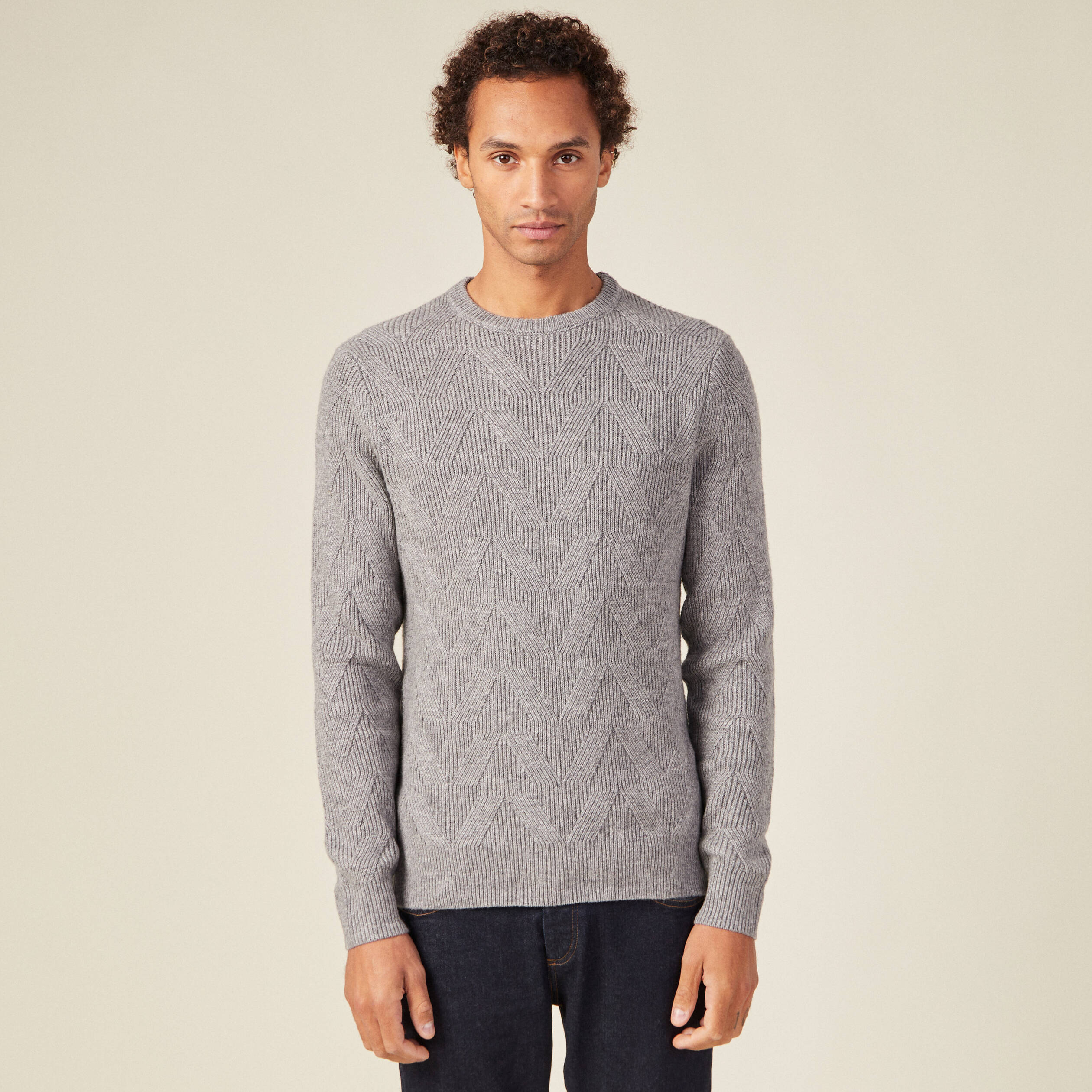 pull manches longues gris homme Pull manches longues gris homme