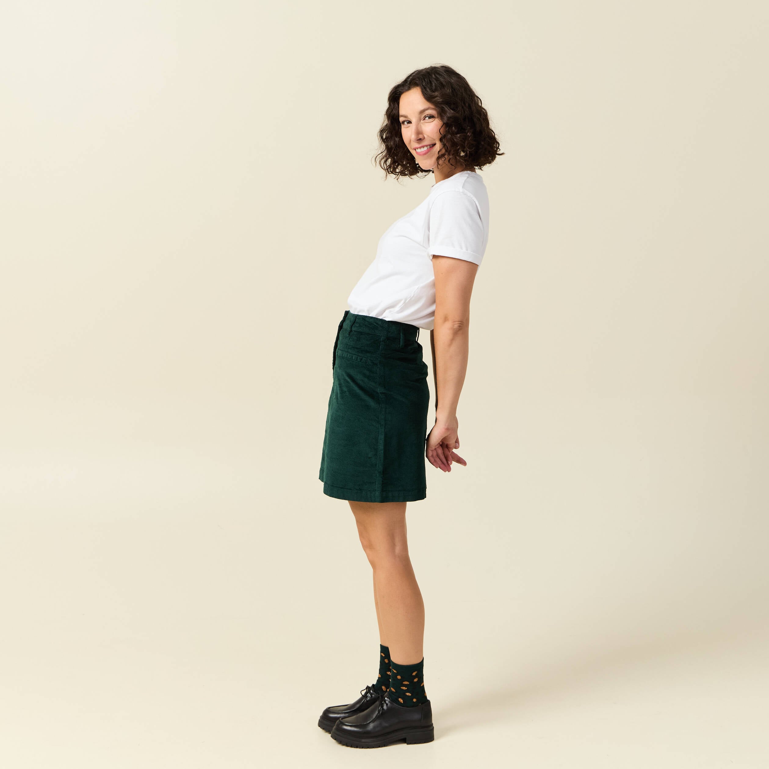 Jupe vert fonc&eacute; femme