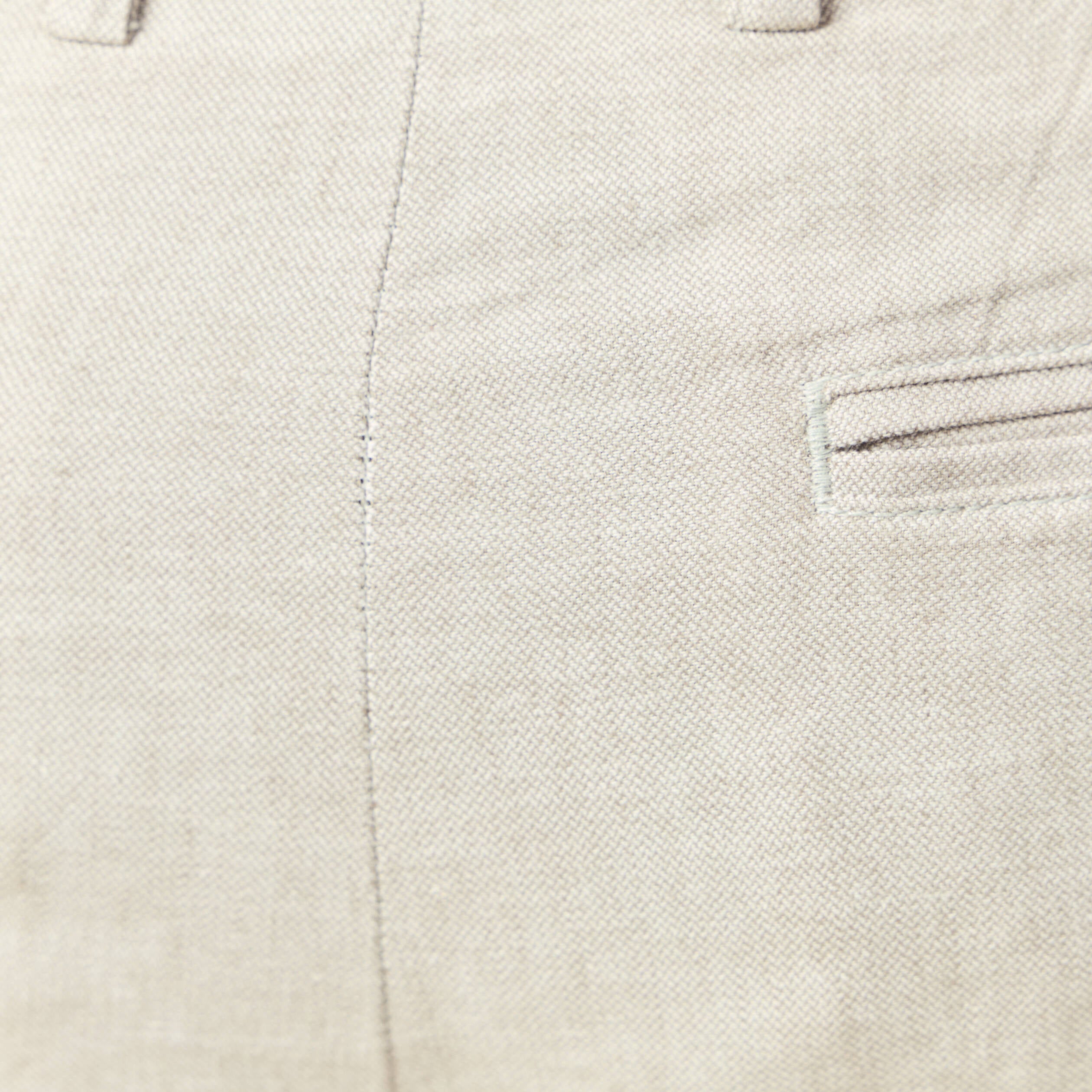 Pantalon chino longueur 32 avec ceinture gris homme