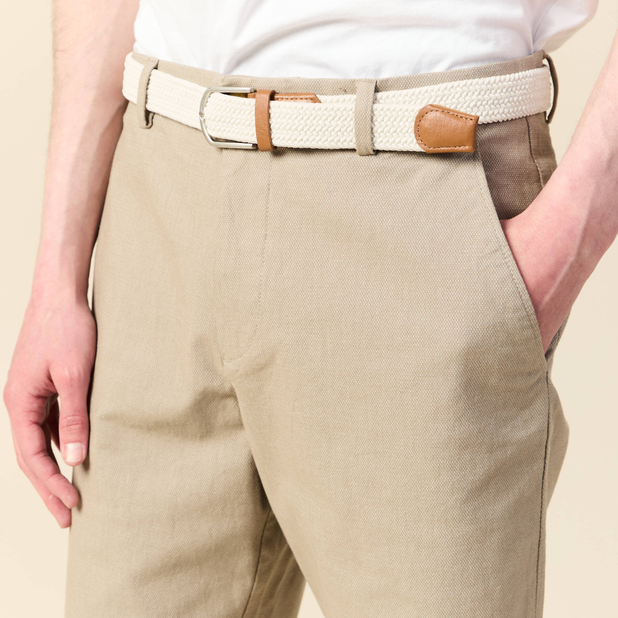 bermuda droit chino ceinture sable homme Bermuda droit chino ceinture sable homme