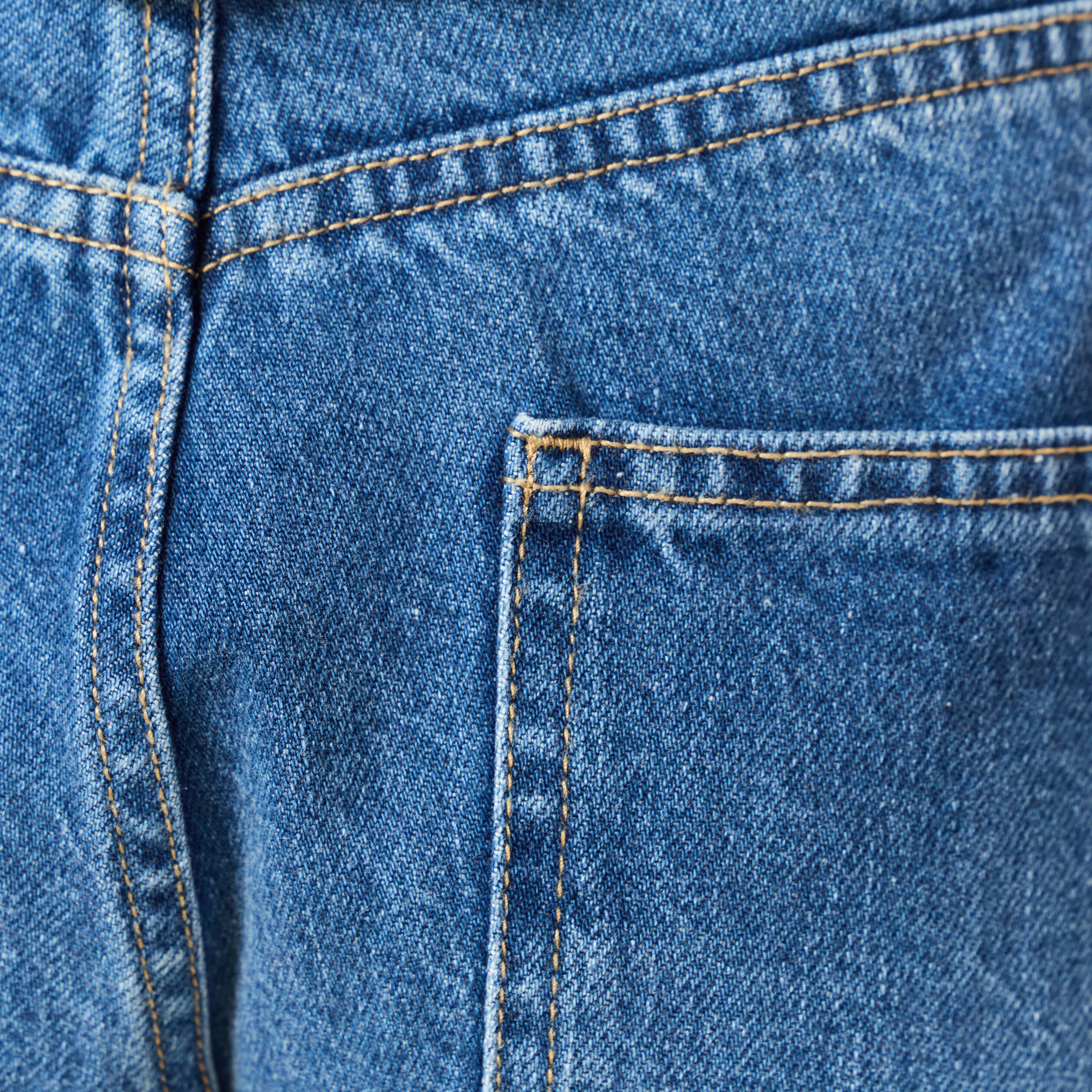 Jeans wide large taille haute denim stone femme