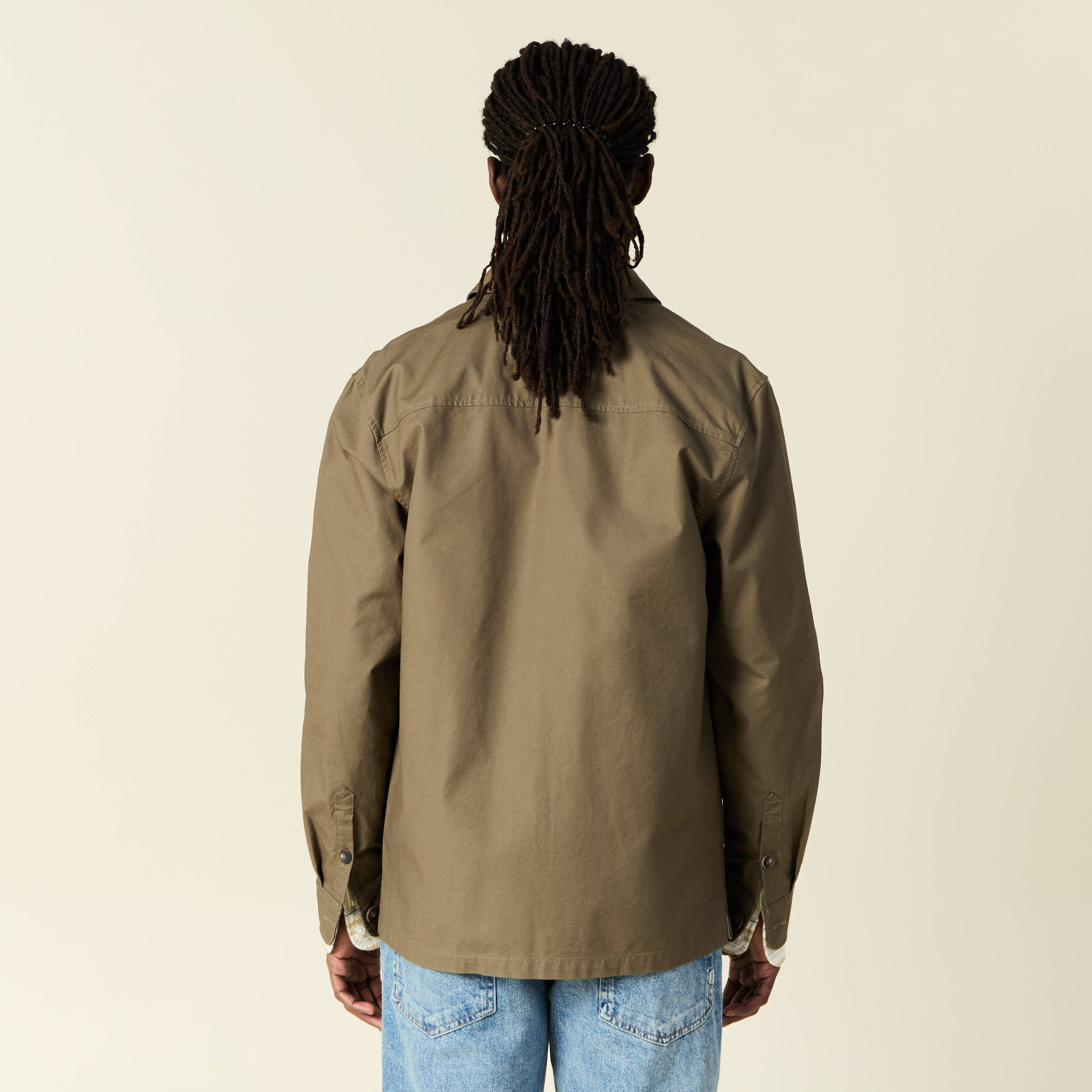 surchemise manches longues vert kaki homme Surchemise manches longues vert kaki homme