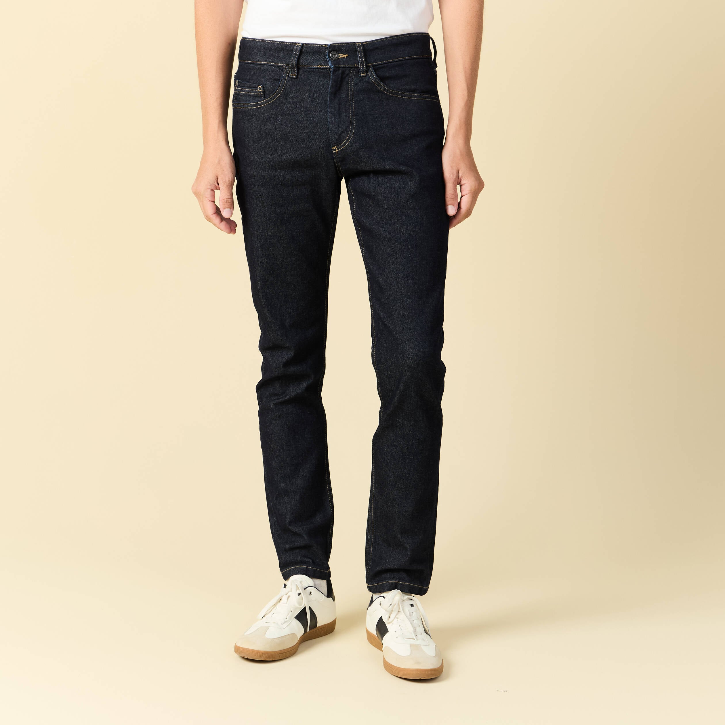 Jeans slim 5 poches longueur 32 denim brut clean homme