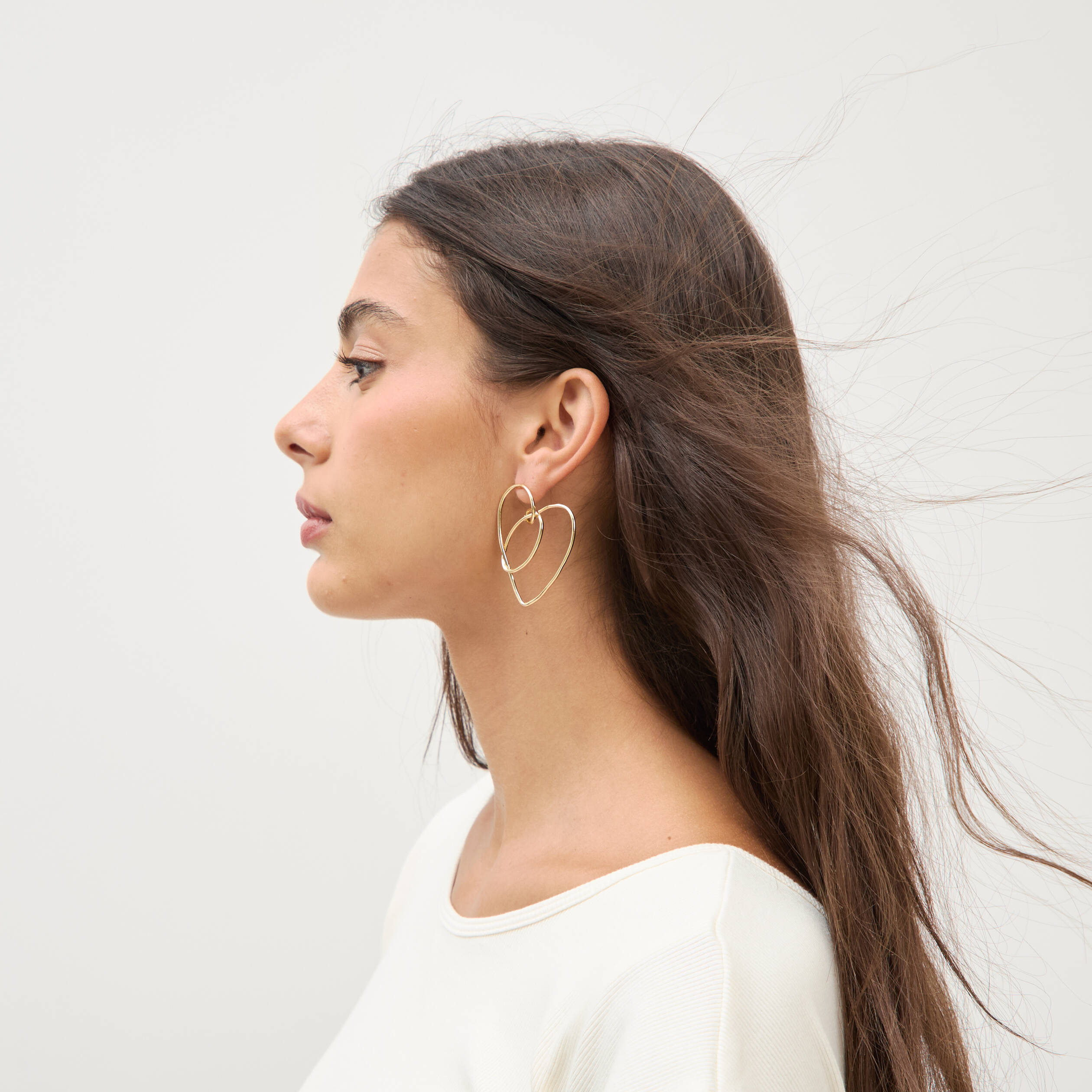 Boucles d'oreilles couleur or femme