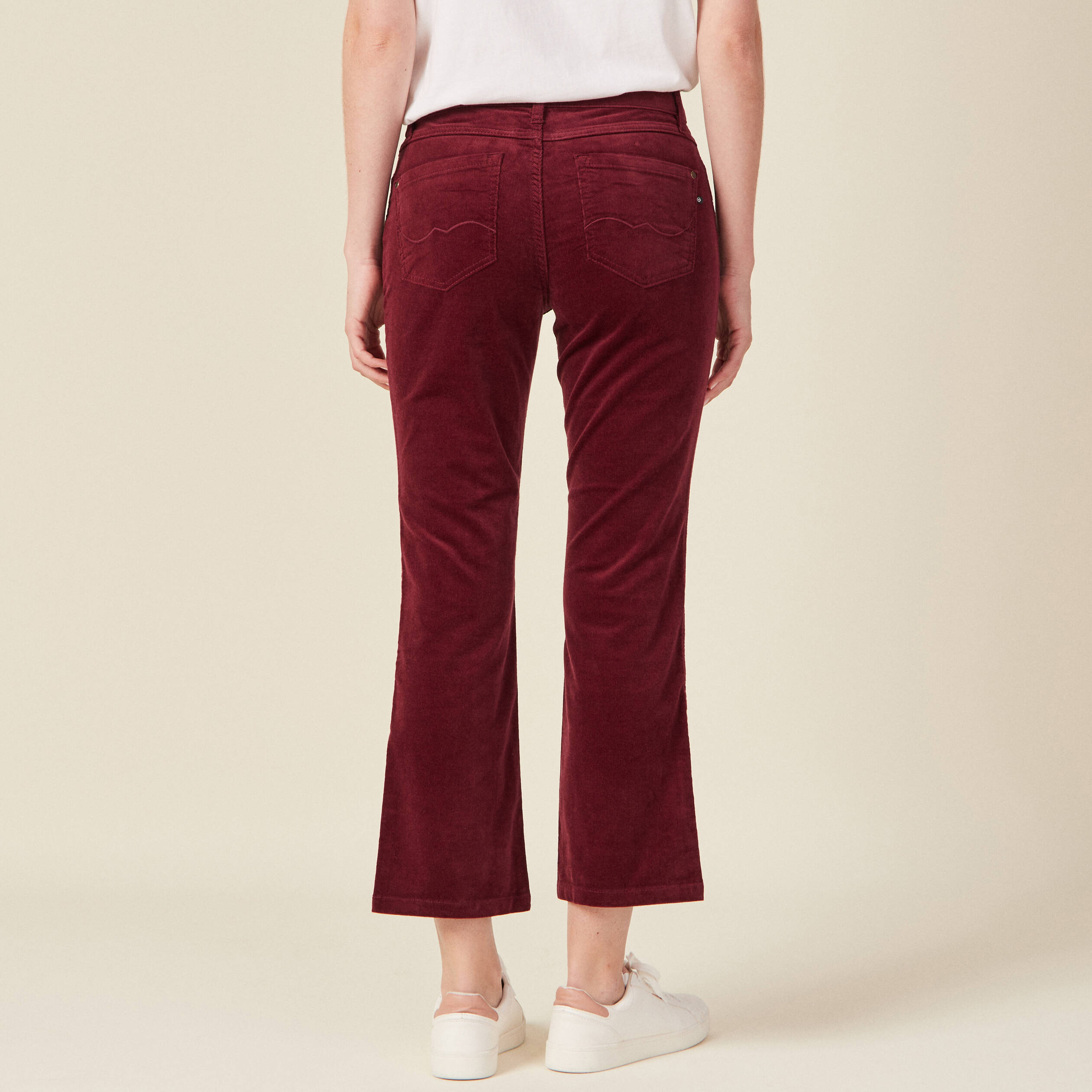 pantalon bootcut velours prune femme Pantalon bootcut velours prune femme