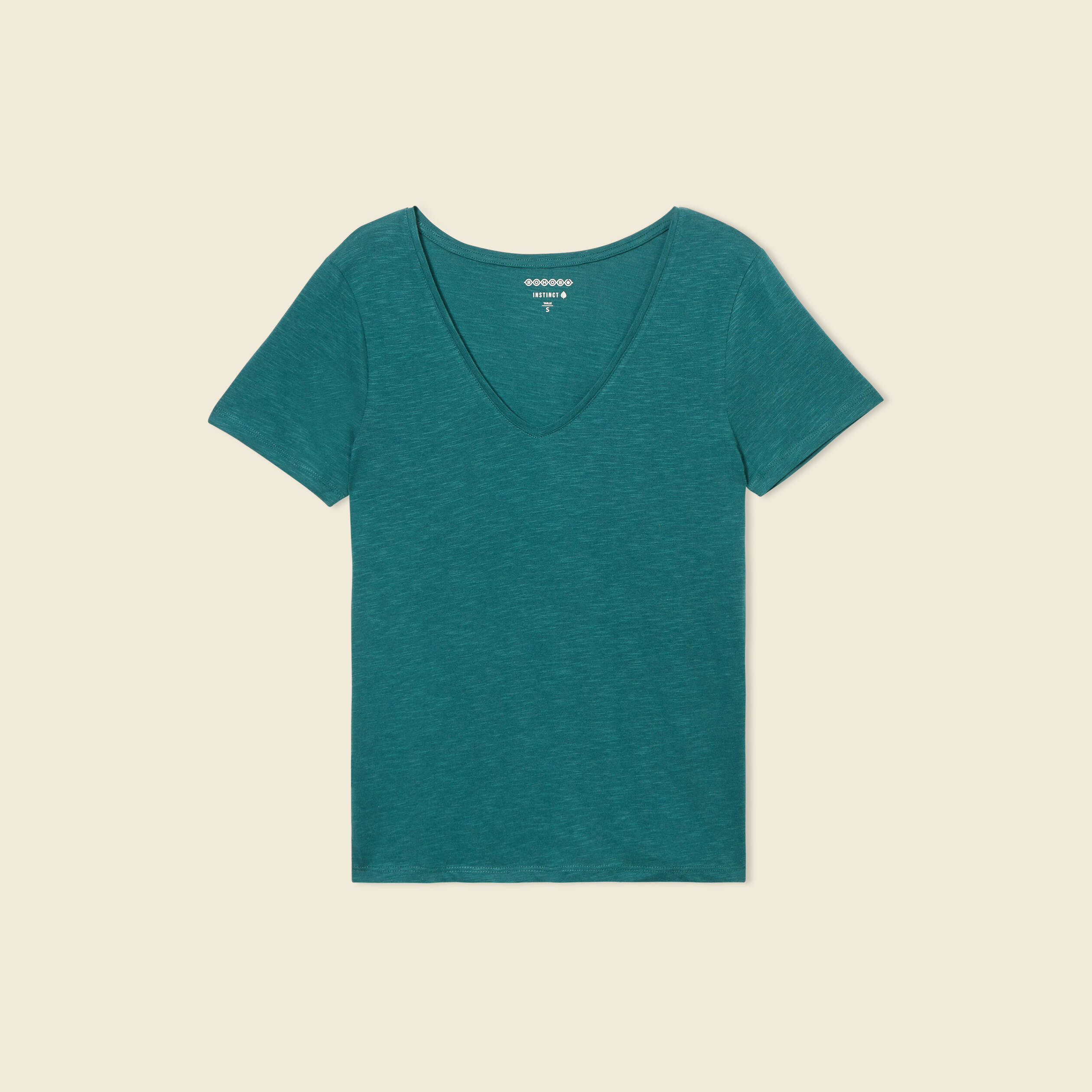 t shirt manches courtes vert canard femme T-shirt manches courtes vert canard femme