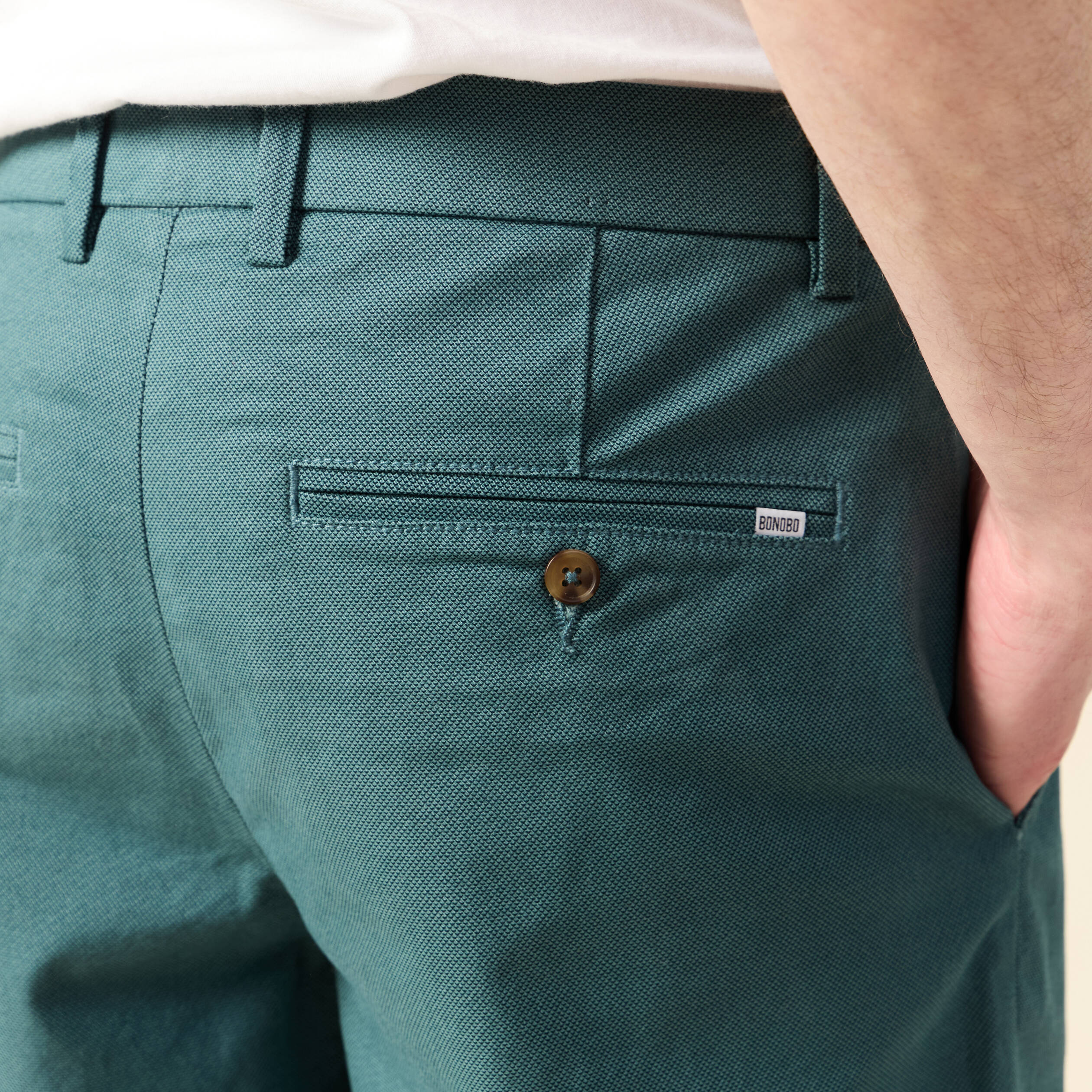 Short vert fonc&eacute; homme