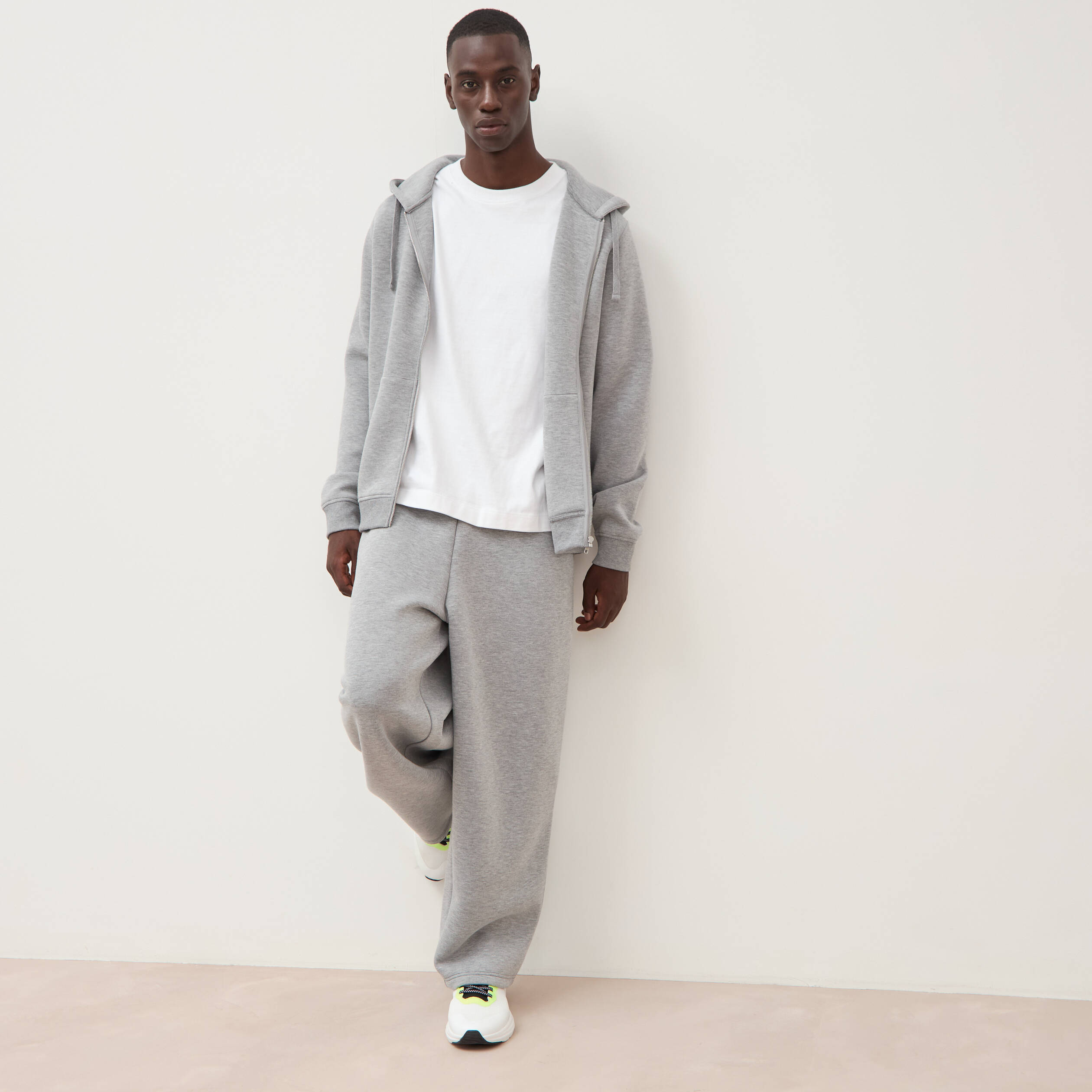 Pantalon coupe loose gris clair homme