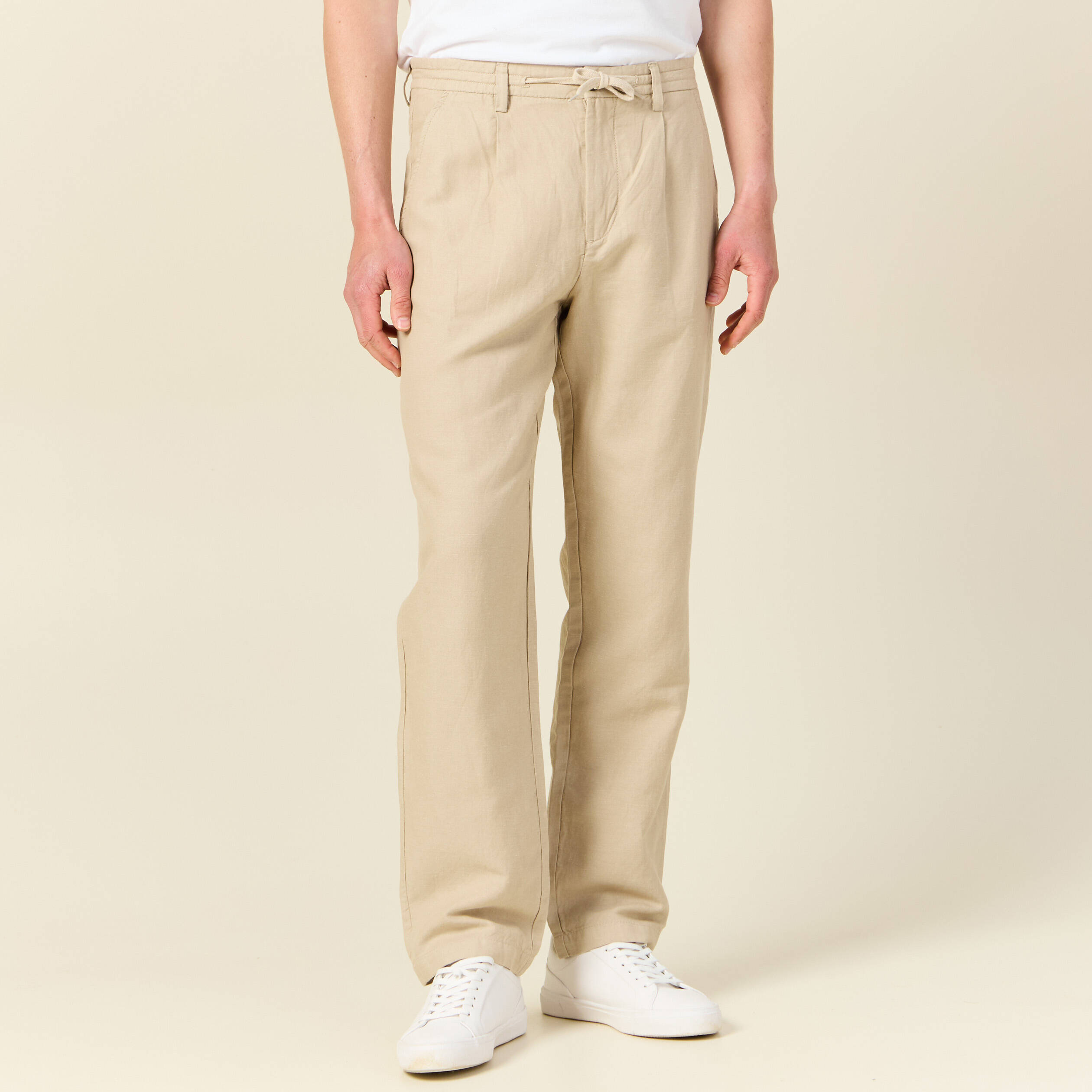 pantalon chino straight beige homme Pantalon chino straight beige homme