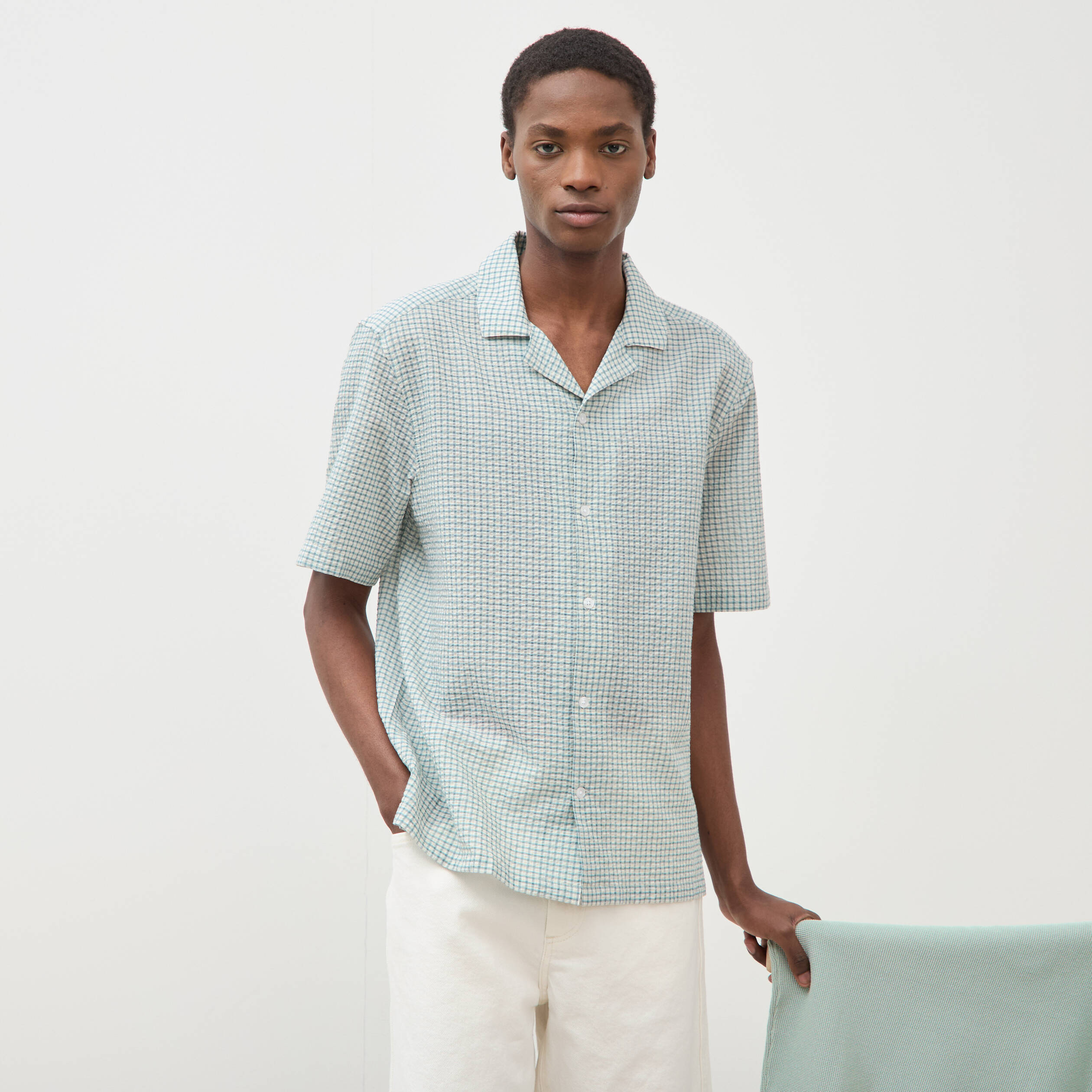 Chemise de nuit manches courtes en coton