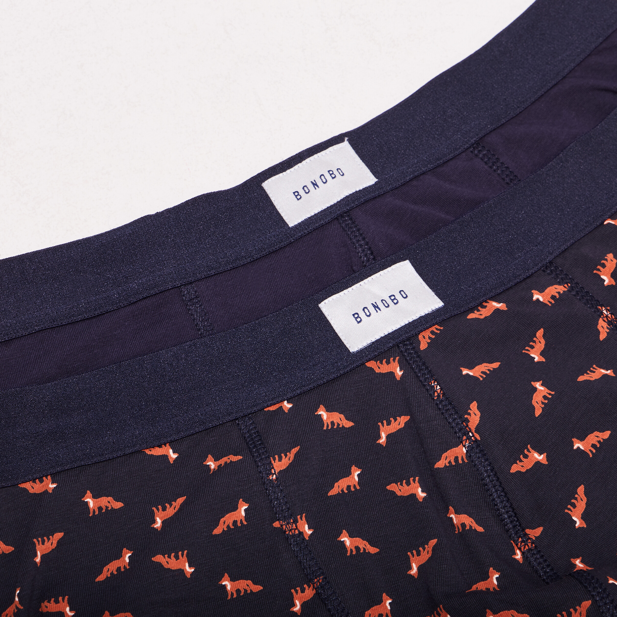 Lot 2 boxers bleu marine homme