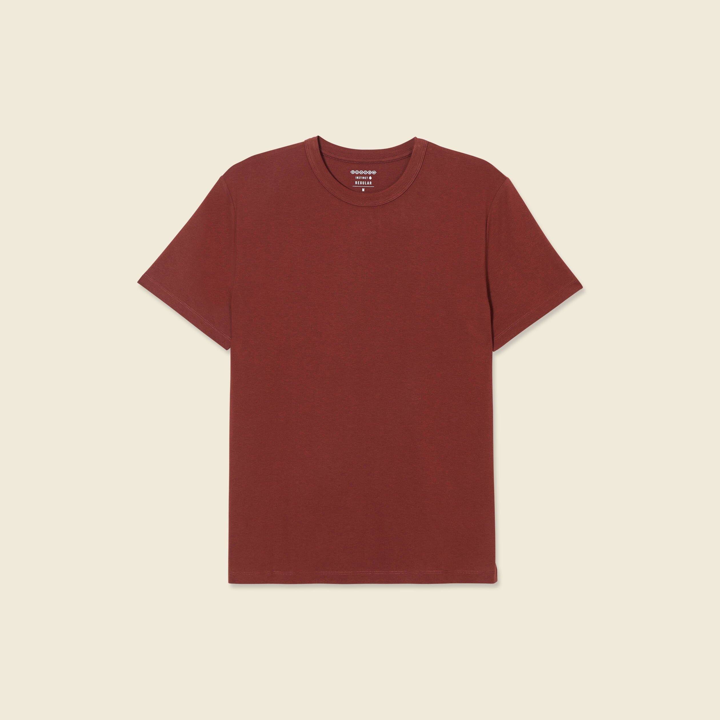t shirt eco responsable marron cognac homme T-shirt éco-responsable marron cognac homme