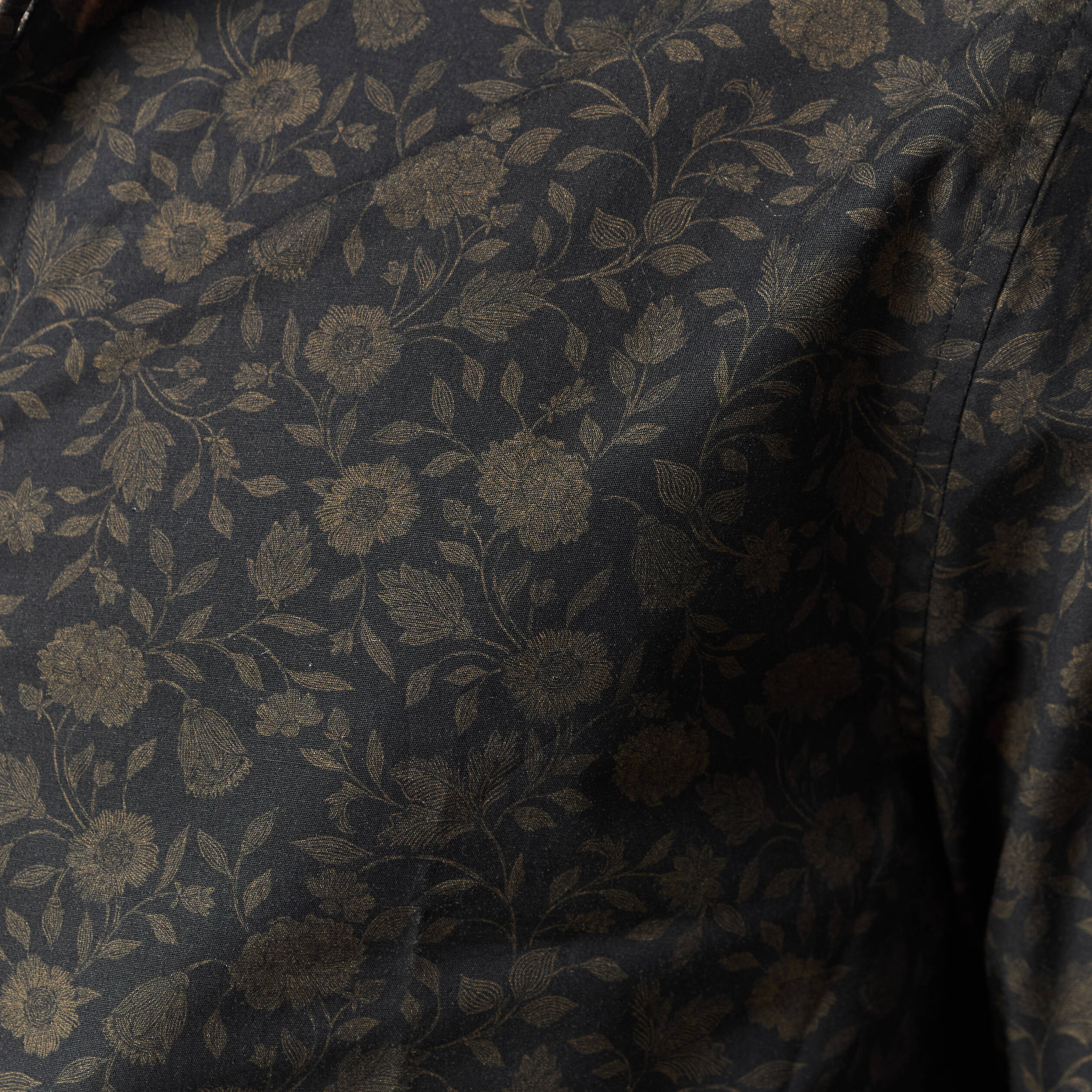 Chemise manches longues en coton noir homme