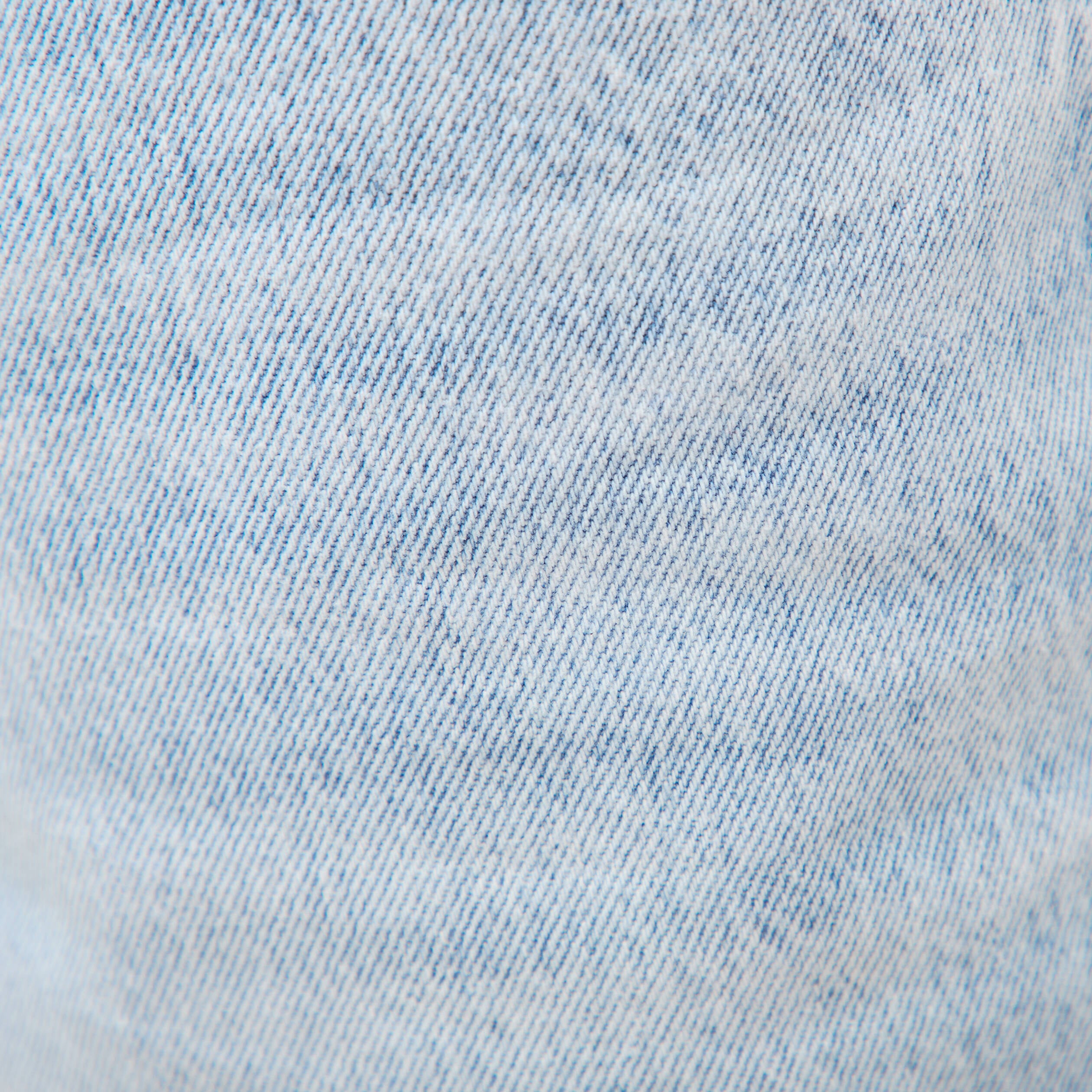 Bermuda large taille haute en coton denim bleach femme