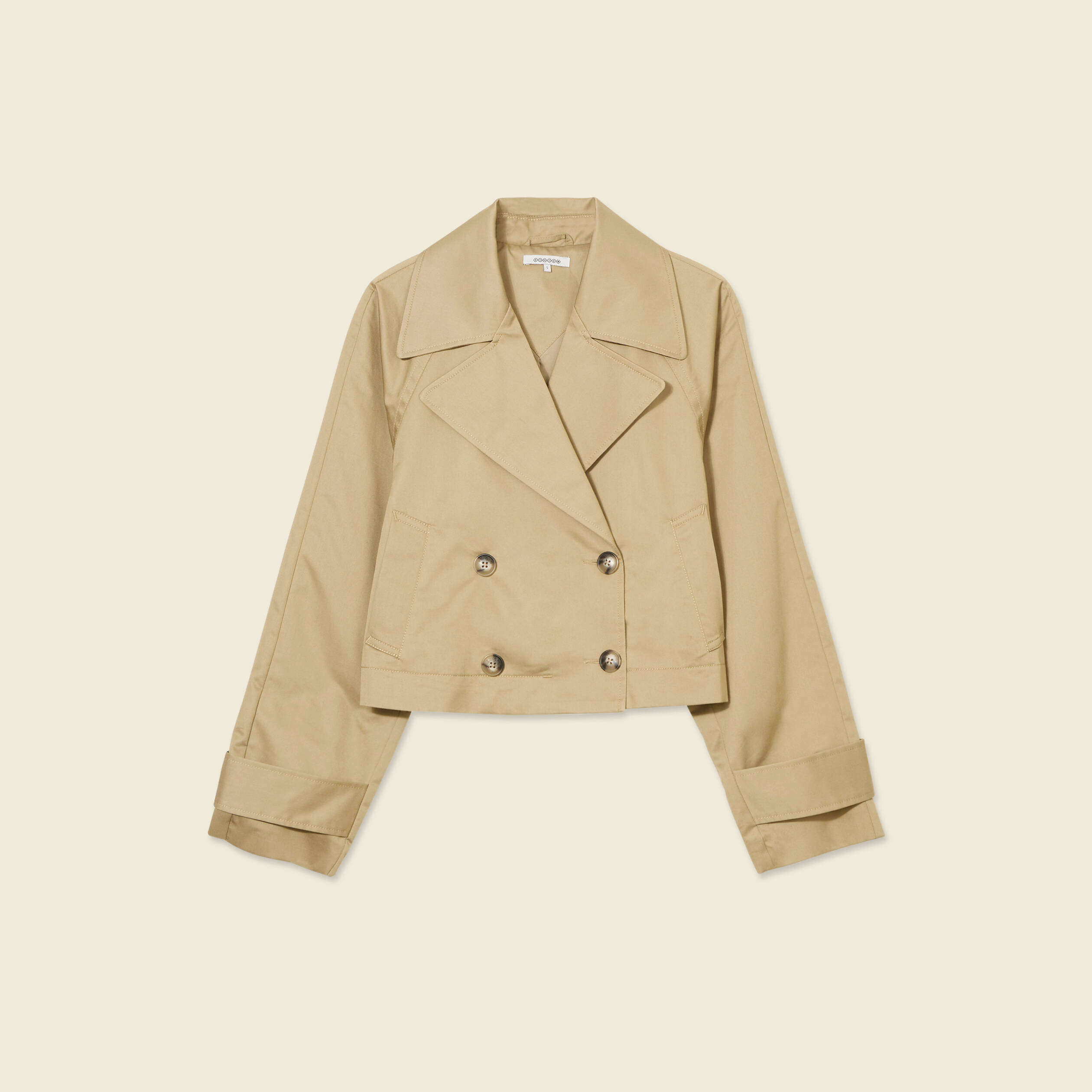 trench court fluide beige femme Trench court fluide beige femme