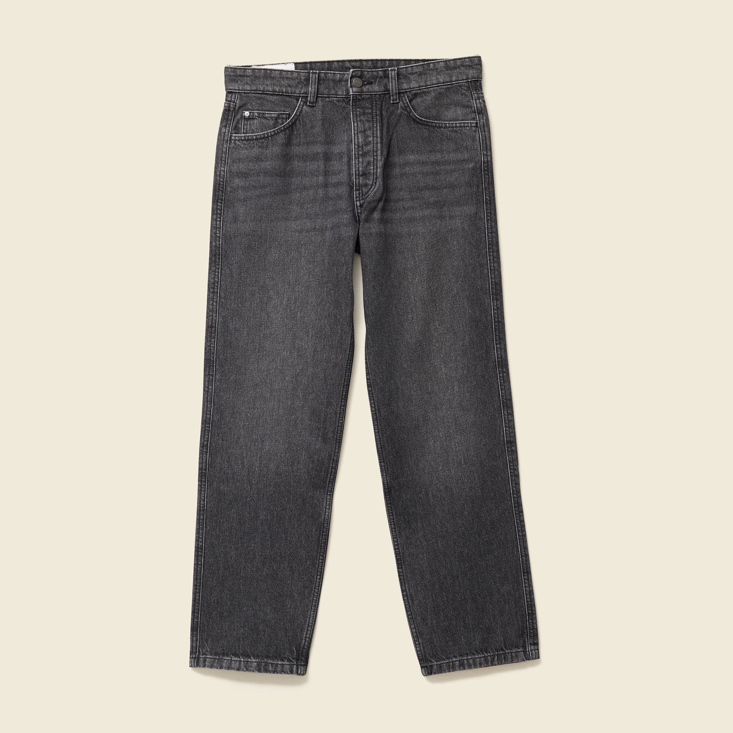 Jeans large relaxed denim snow noir homme