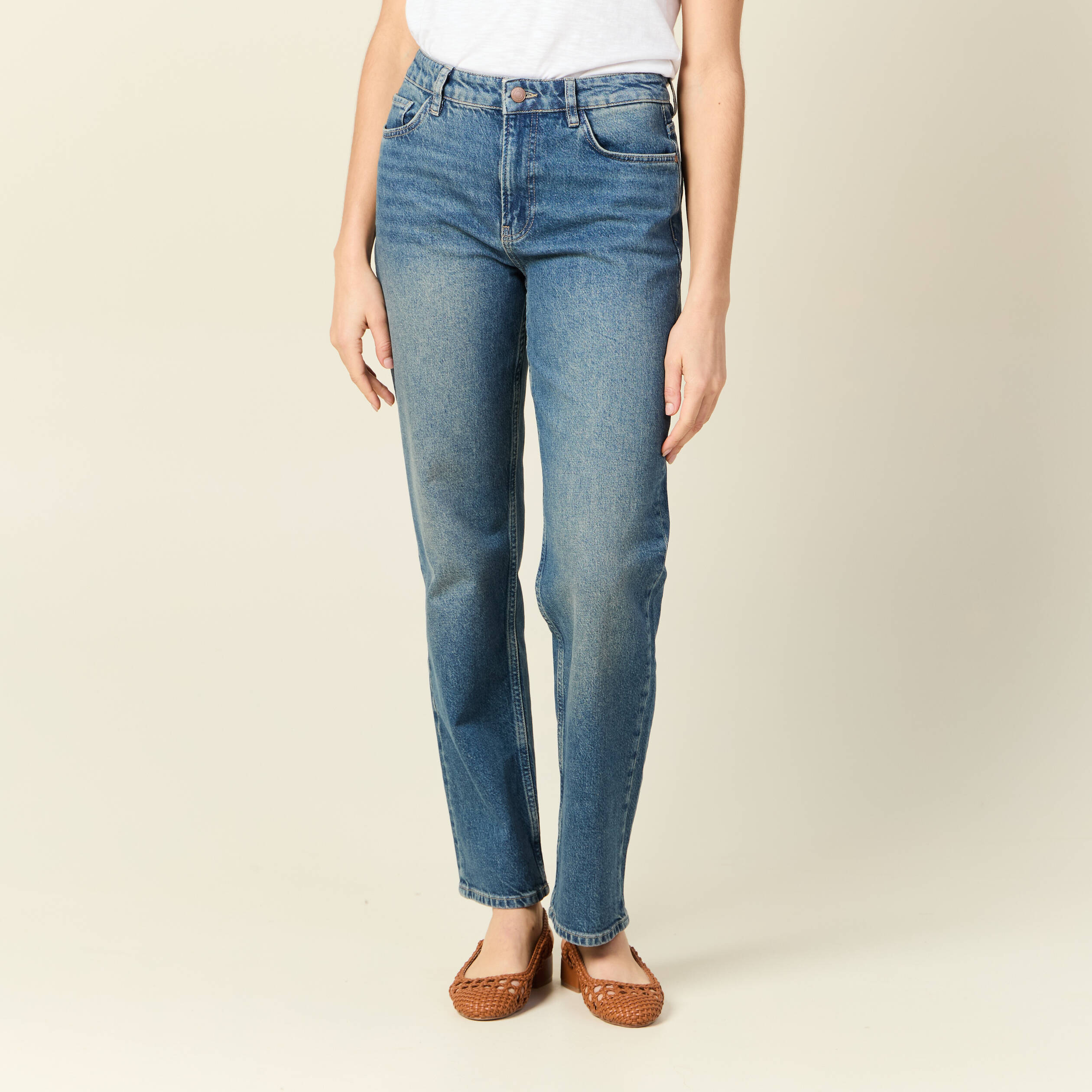 jeans straight denim dirty femme Jeans straight denim dirty femme