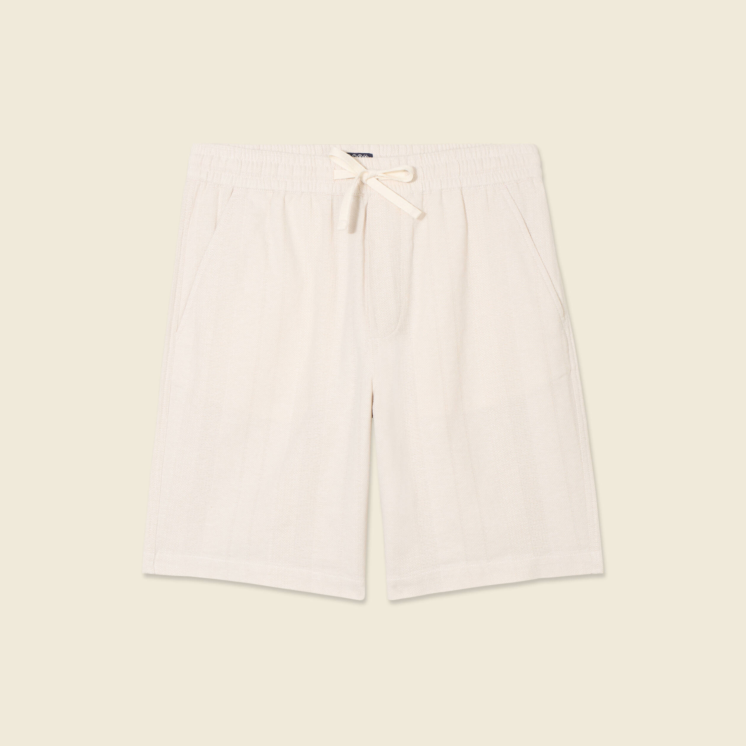 bermuda droit a coulisse ecru homme Bermuda droit à coulisse ecru homme