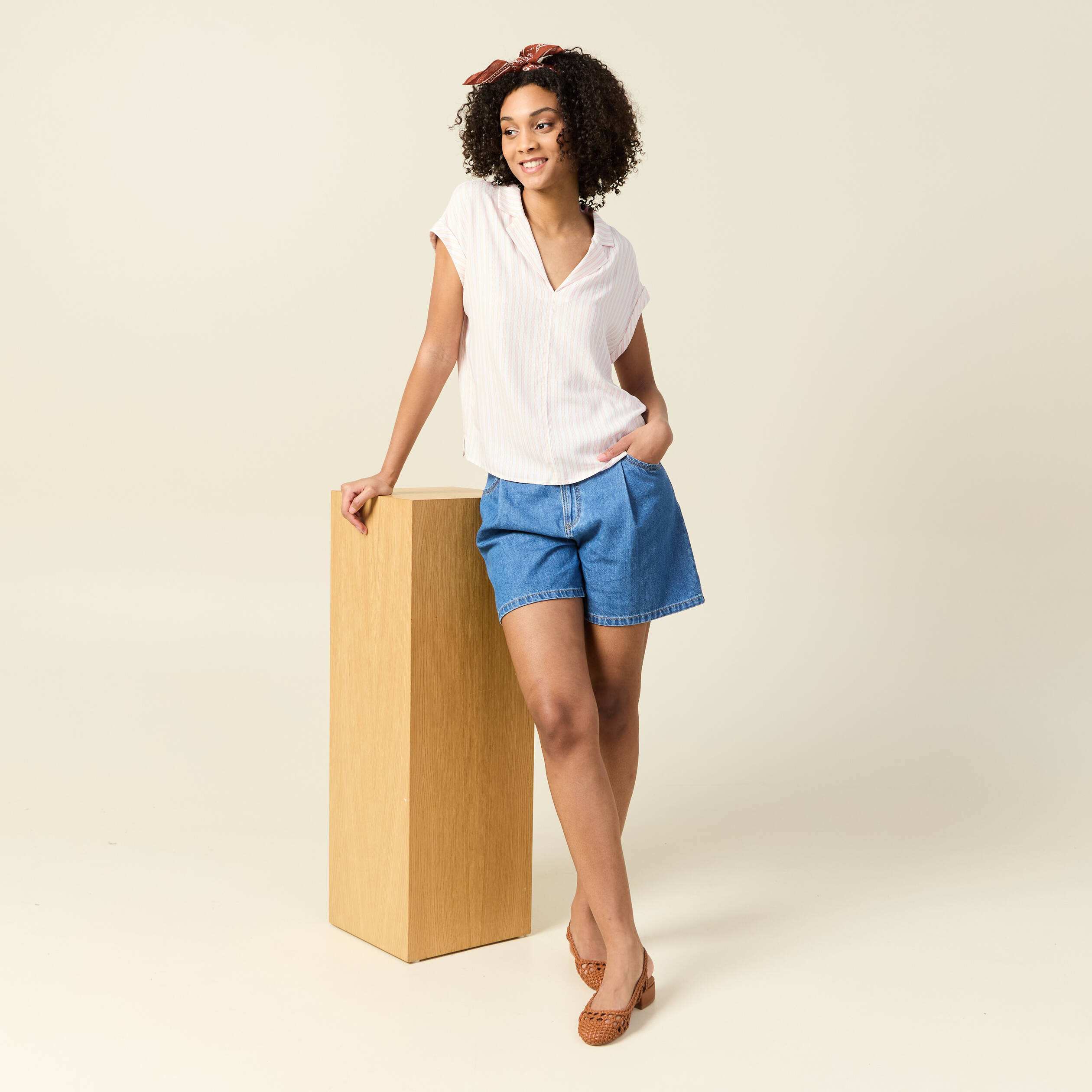 blouse eco responsable rose clair femme Blouse éco-responsable rose clair femme