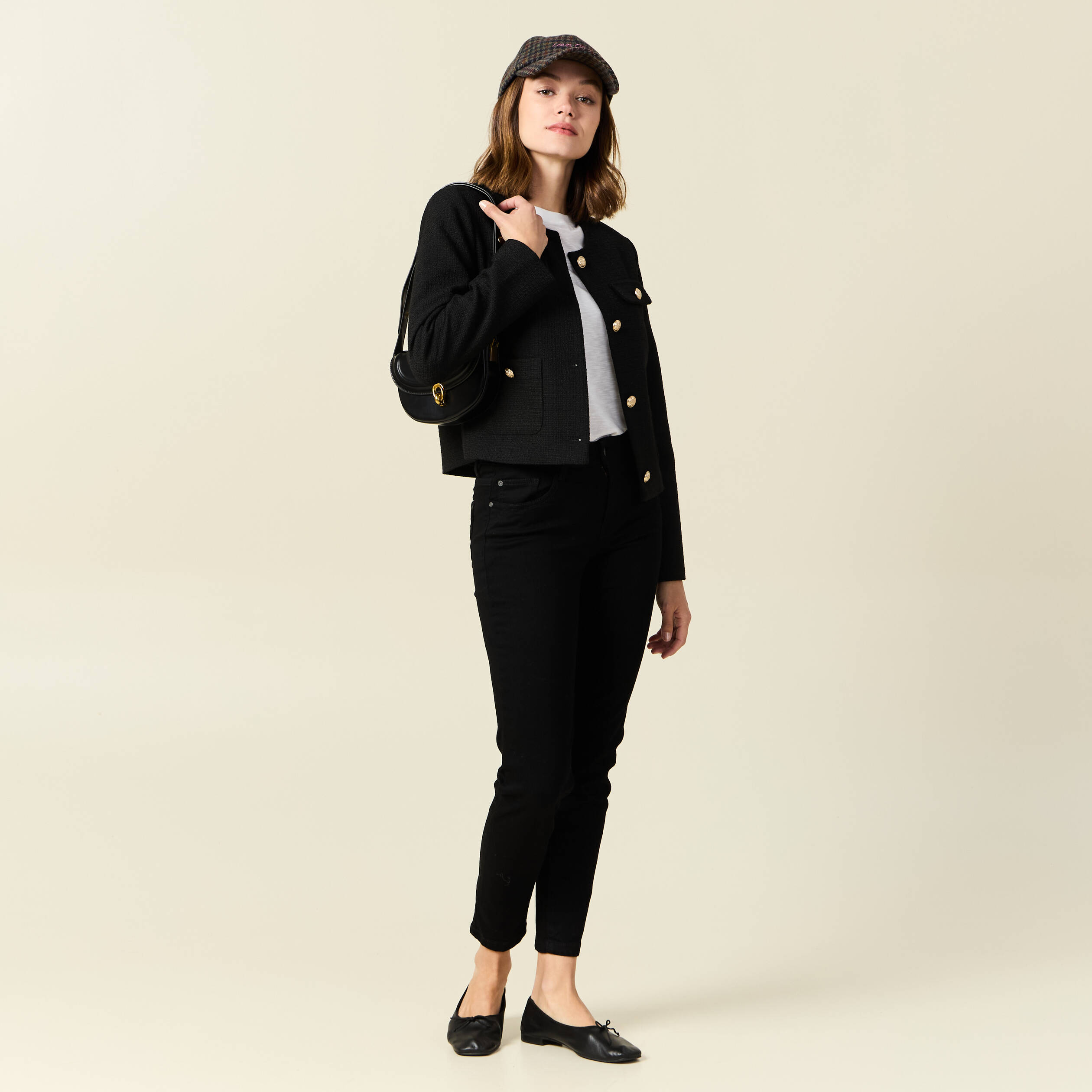 jeans slim 78eme denim noir femme Jeans slim 7/8ème denim noir femme